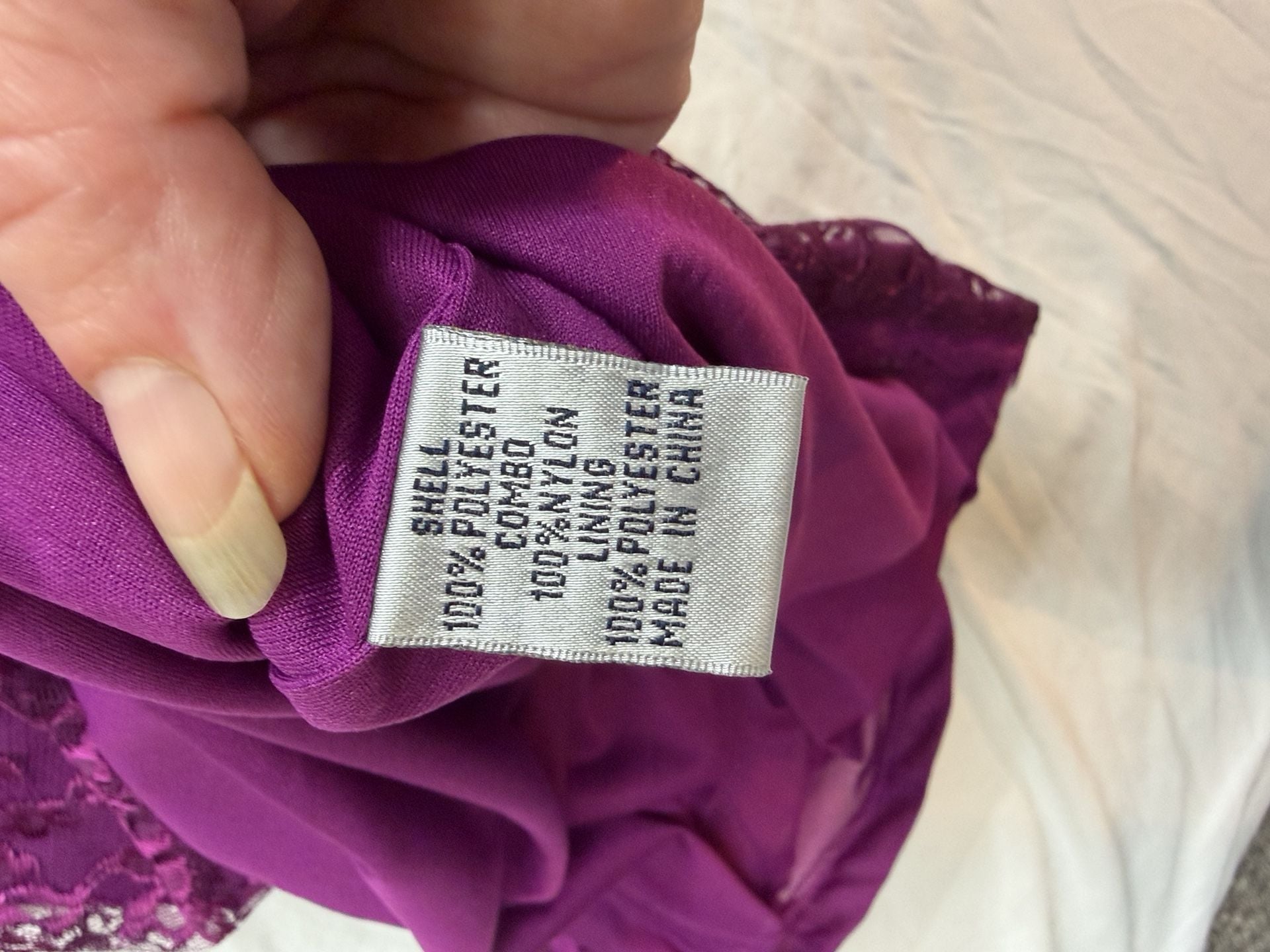 Simply Liliana Dress Size 8 Purple Lace Sleeveless 3