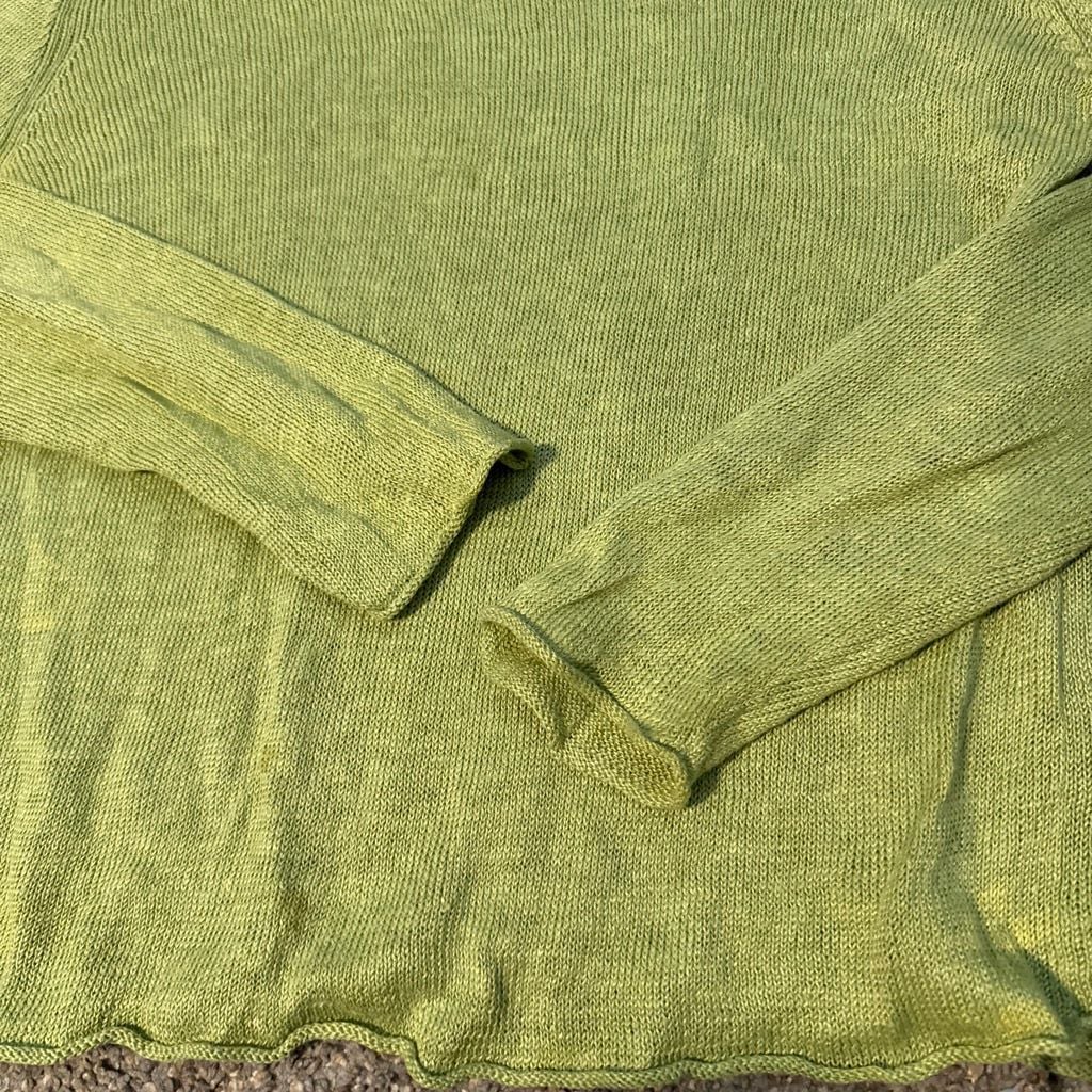 Eileen Fisher Sweater Size M Green Knit 3