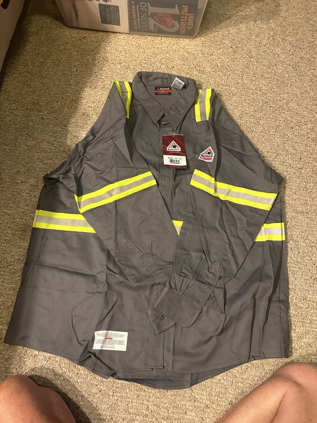 Bulwark FR Flame Resistant Work Shirt LN - 3XL Gray Reflective 1