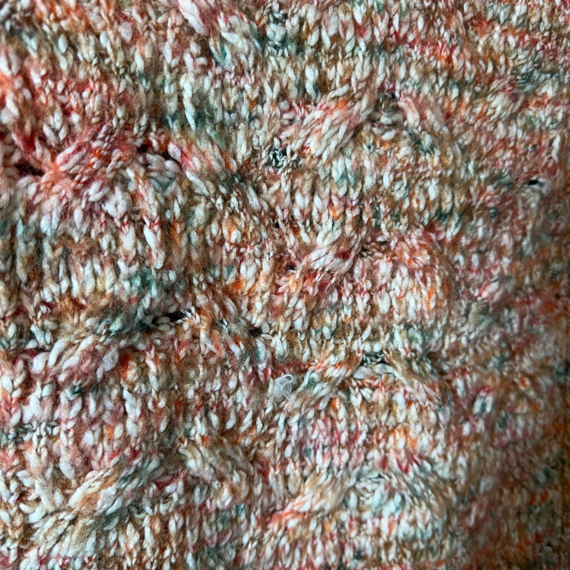 Talbots Cable Knit Sweater Peach Multicolor 3