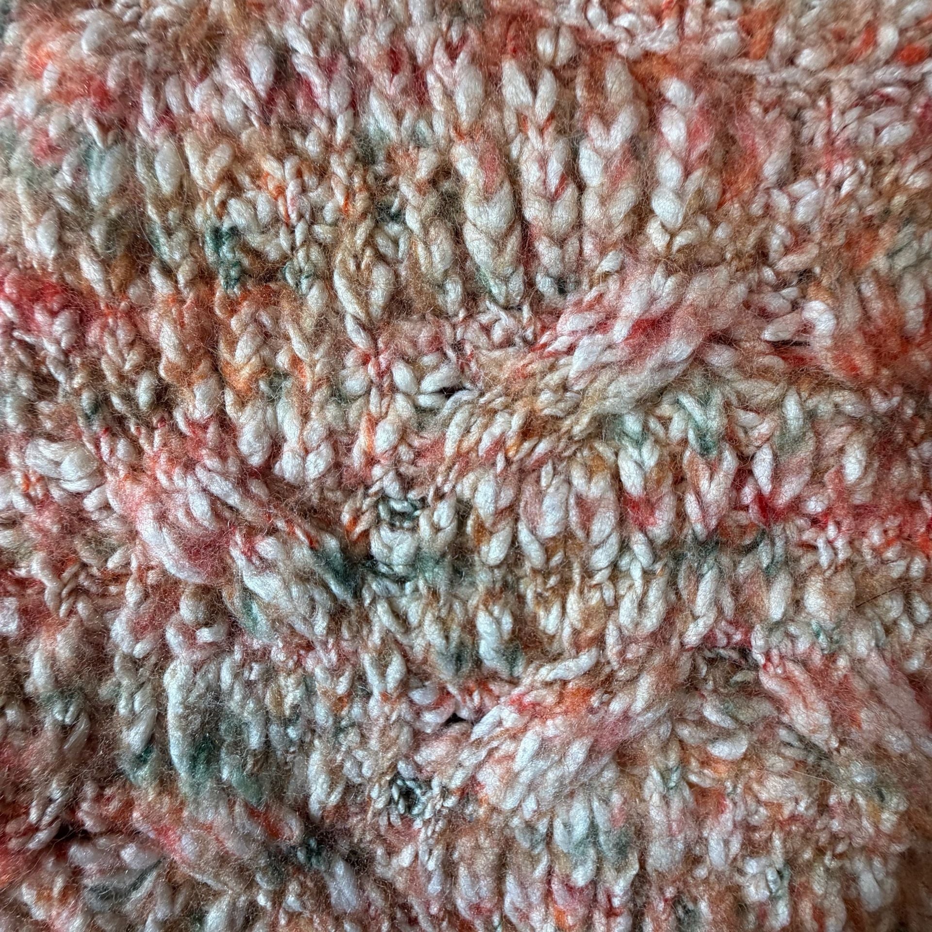 Talbots Cable Knit Sweater Peach Multicolor 4
