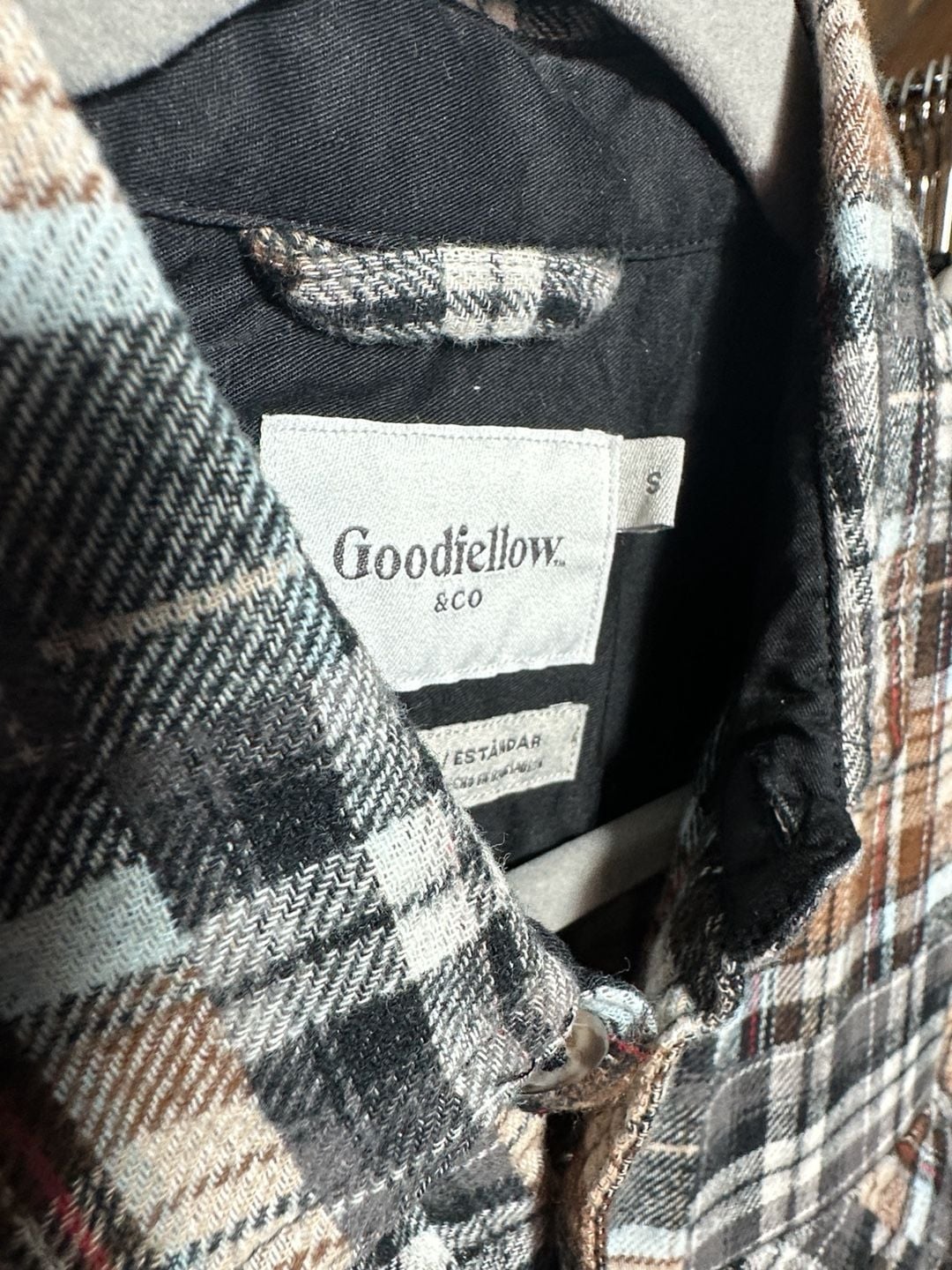 Goodfellow & Co Mens Size M Patchwork Plaid Heavyweight Button ..., 3