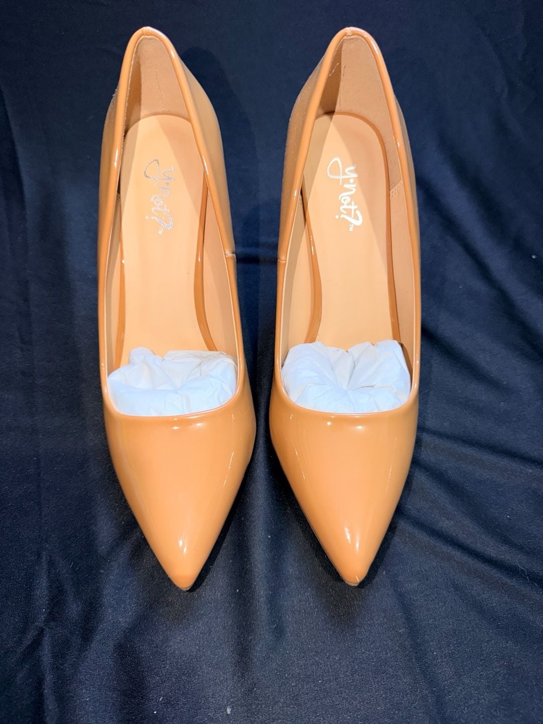 Y Not? Nude Patent Leather Pointed Toe Pumps 7