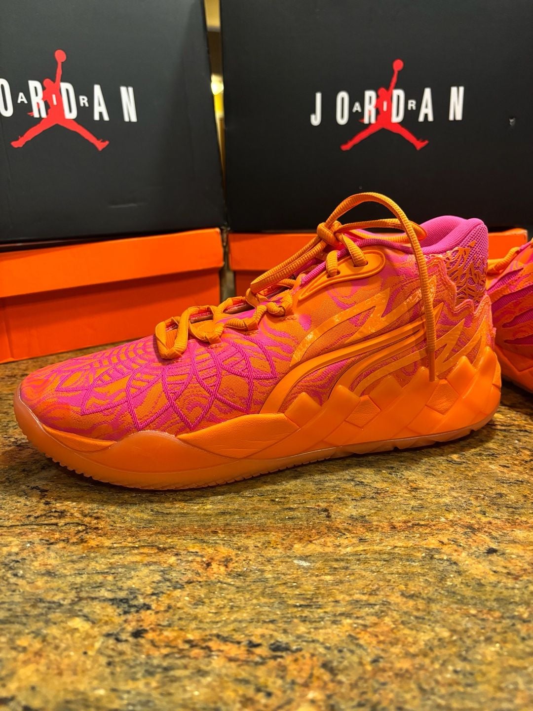 Puma MB.01 Mash-Up Size 13 Rickie Orange Ravish Basketball Shoes 5