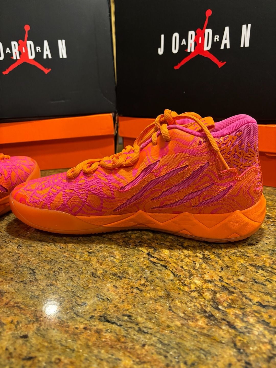Puma MB.01 Mash-Up Size 13 Rickie Orange Ravish Basketball Shoes 6