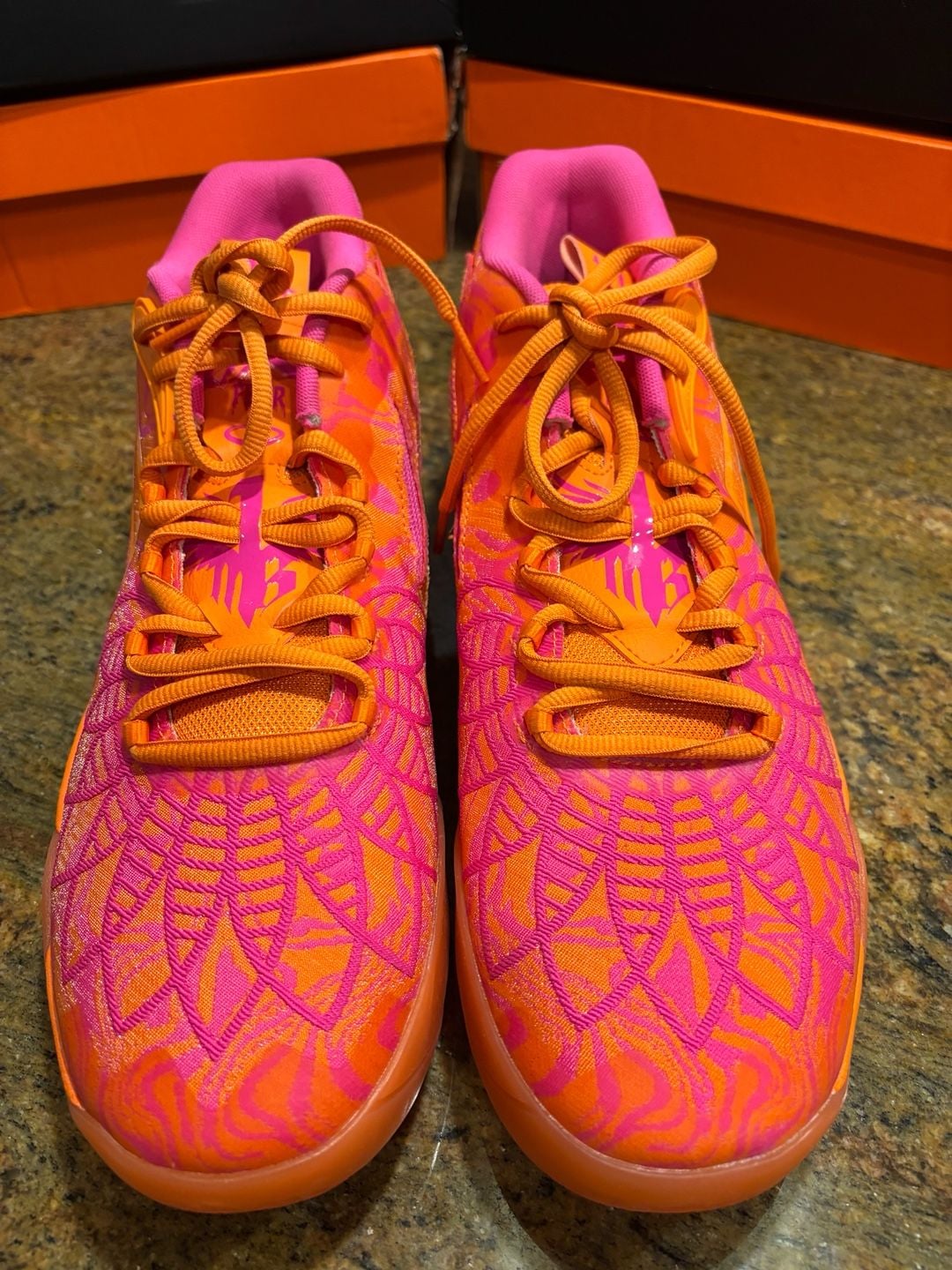 Puma MB.01 Mash-Up Size 13 Rickie Orange Ravish Basketball Shoes 7