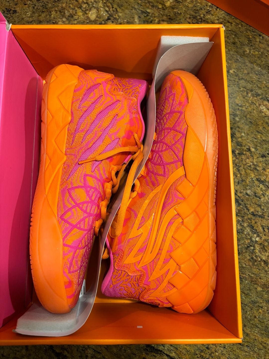 Puma MB.01 Mash-Up Size 13 Rickie Orange Ravish Basketball Shoes 9