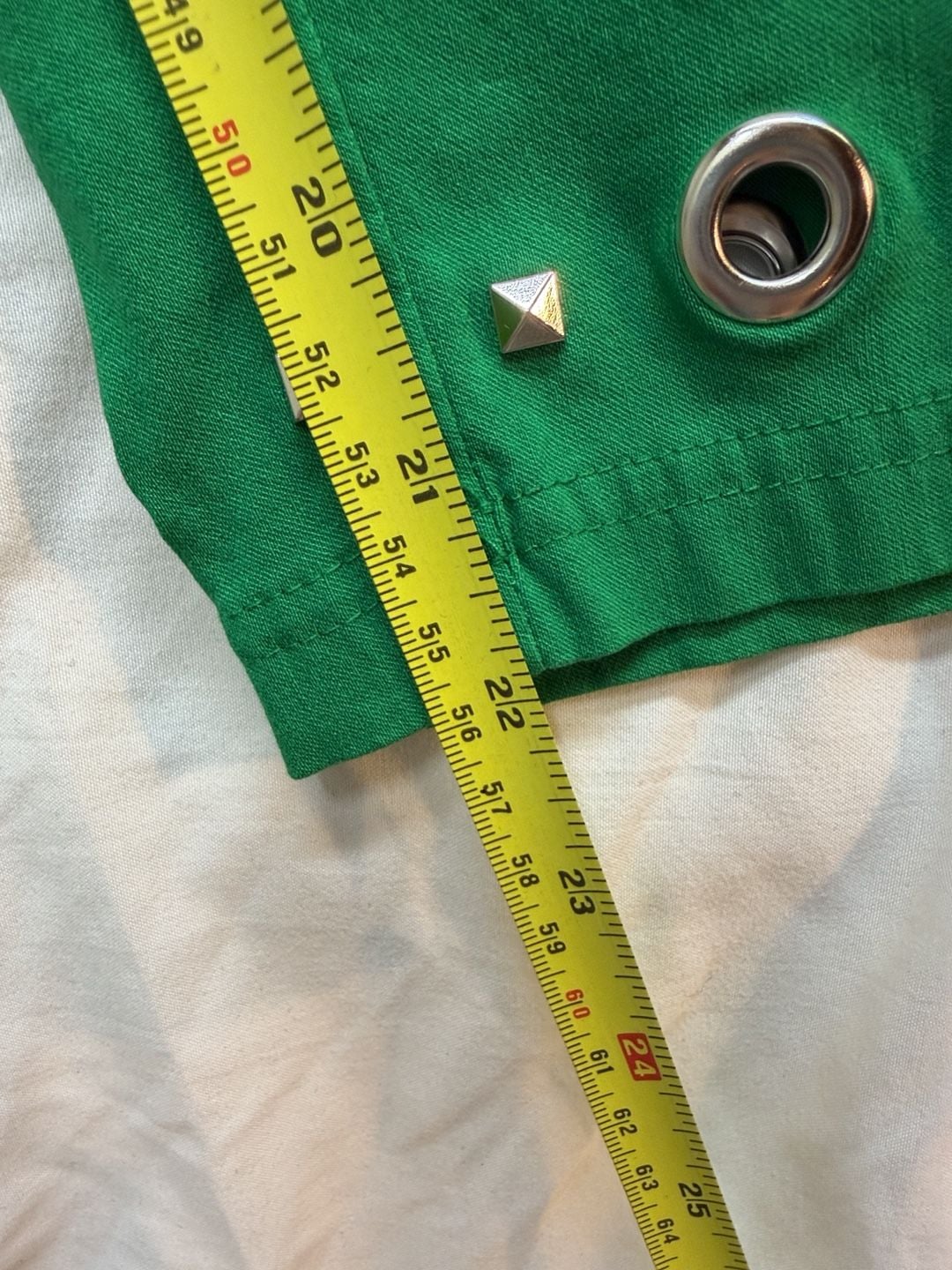 Zac & Rachel Green Pants Size 12 Grommet Hem Details 5