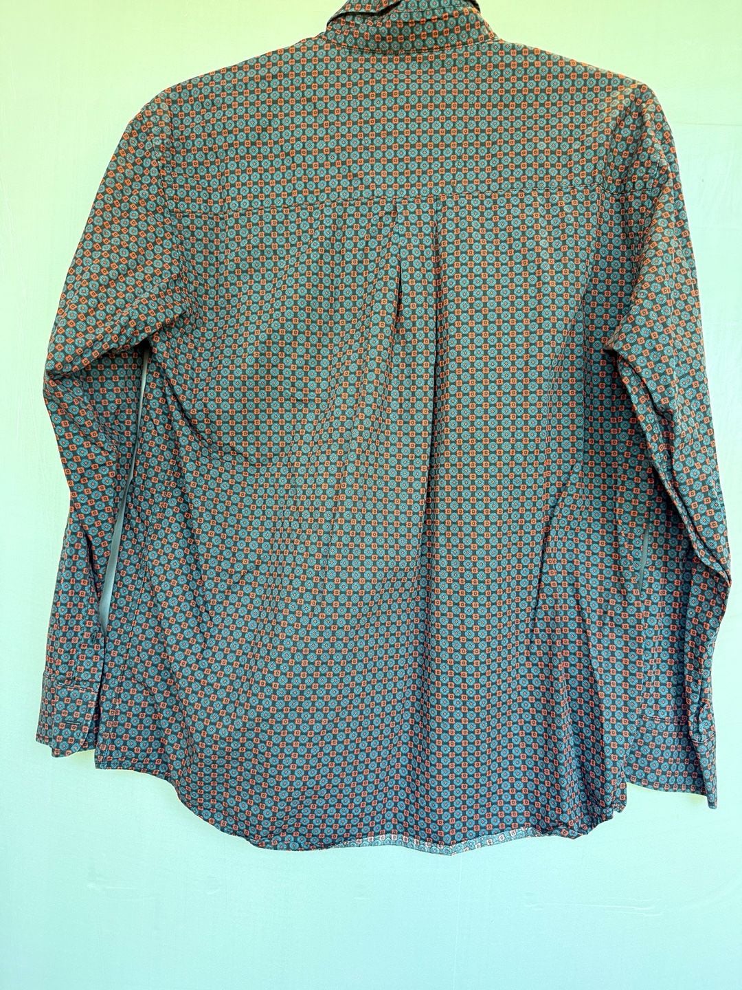 Wrangler Long Sleeve Button-Down Shirt Size L Geometric Pattern 4