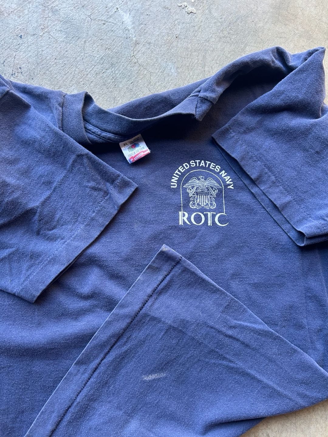 90s single stitch Fruit Of The Loom United States Navy ROTC T-Shirt Size XL 2