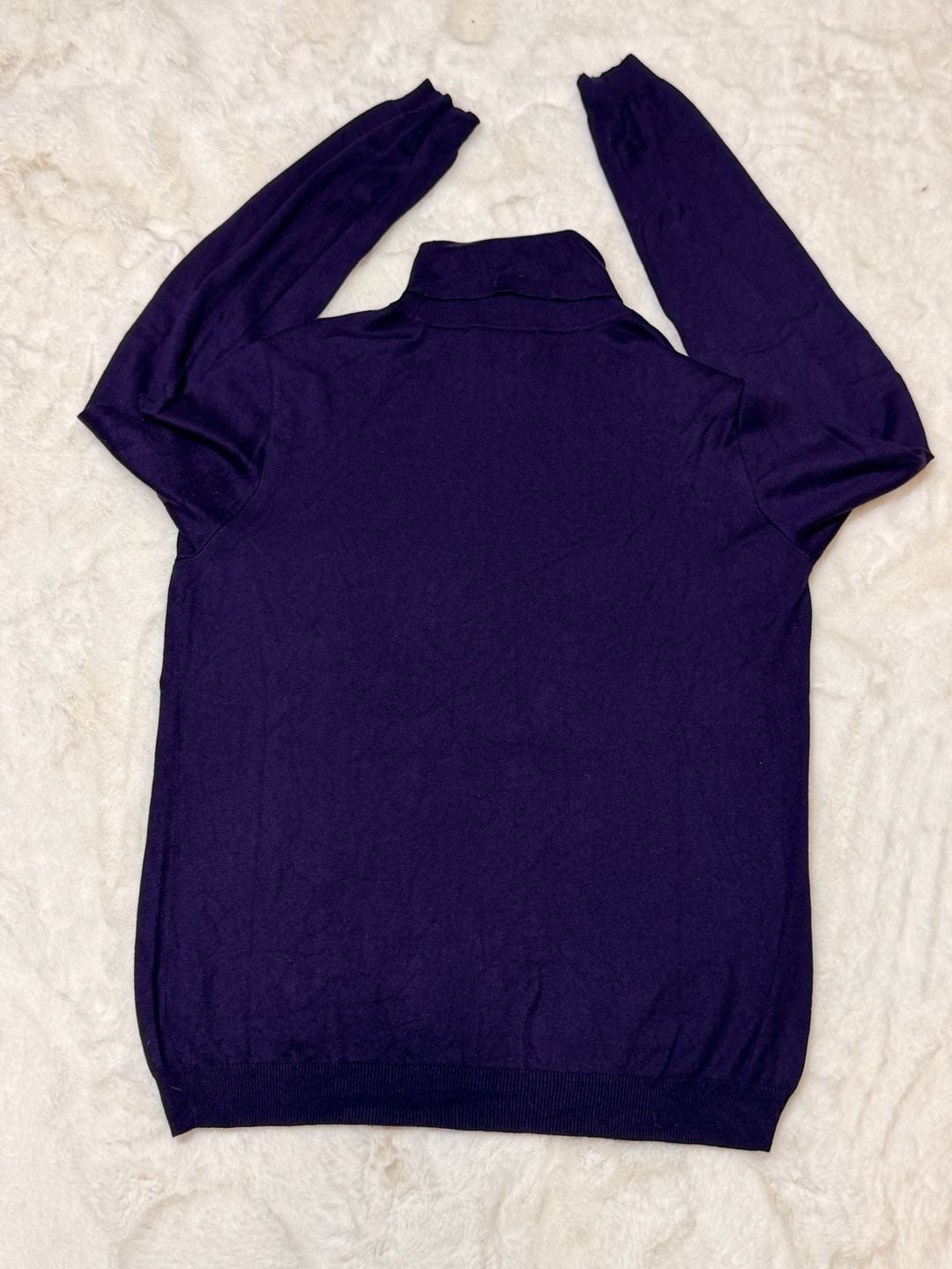 Lauren Ralph Lauren Turtleneck Sweater Size L Purple Silk Blend 7