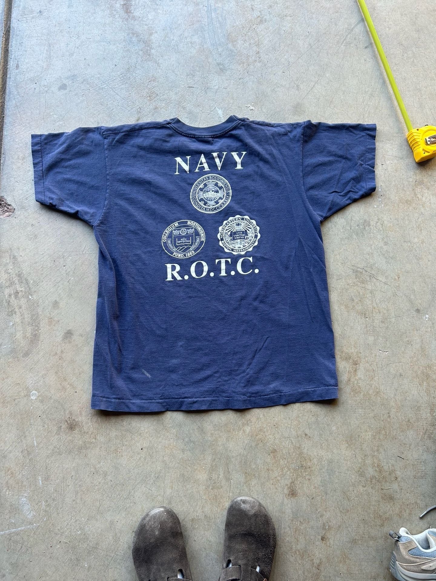 90s single stitch Fruit Of The Loom United States Navy ROTC T-Shirt Size XL 6