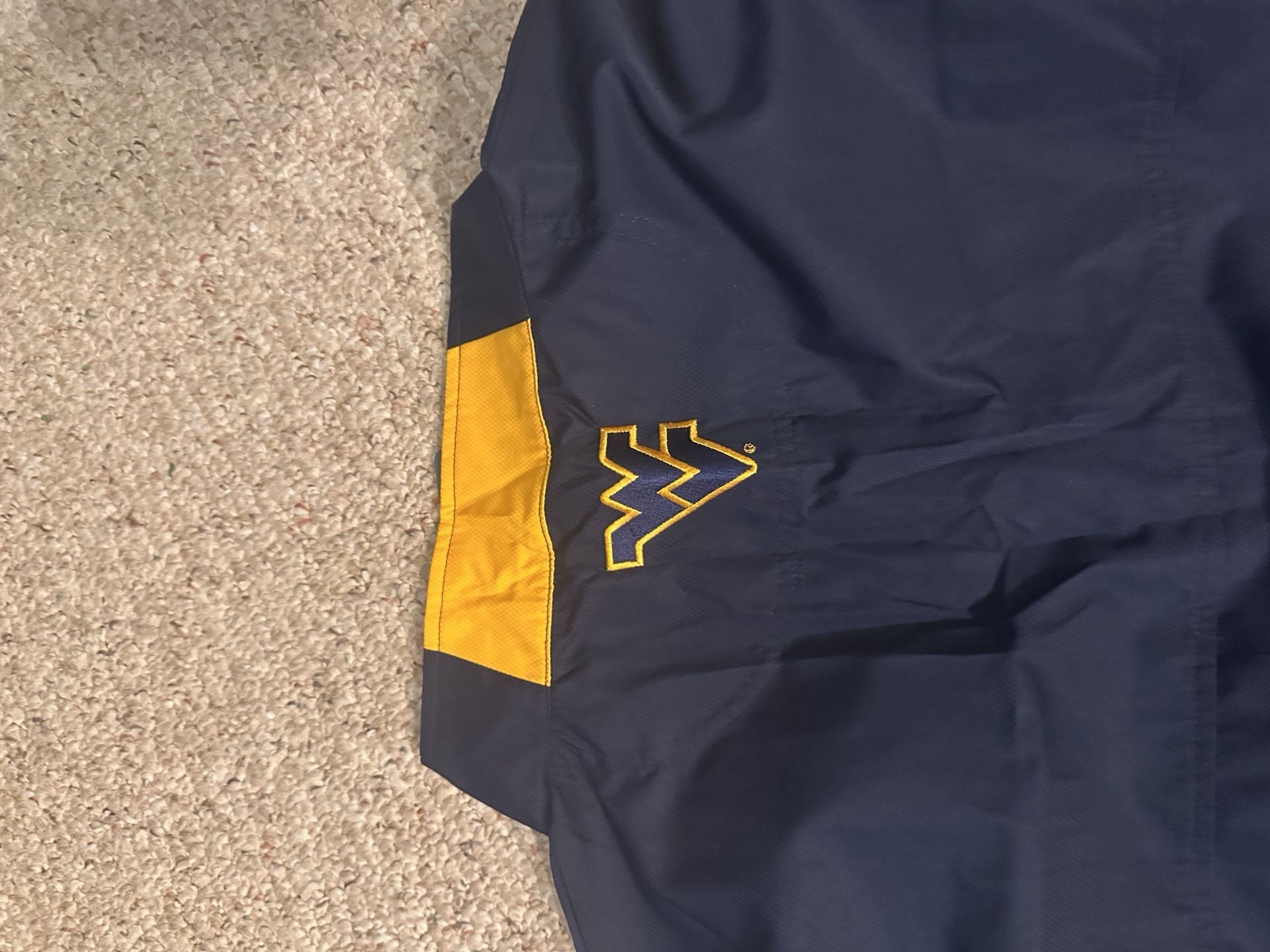 Knights Apparel West Virginia Jacket Size 2XL/2XG Navy Gold Windbreaker 7