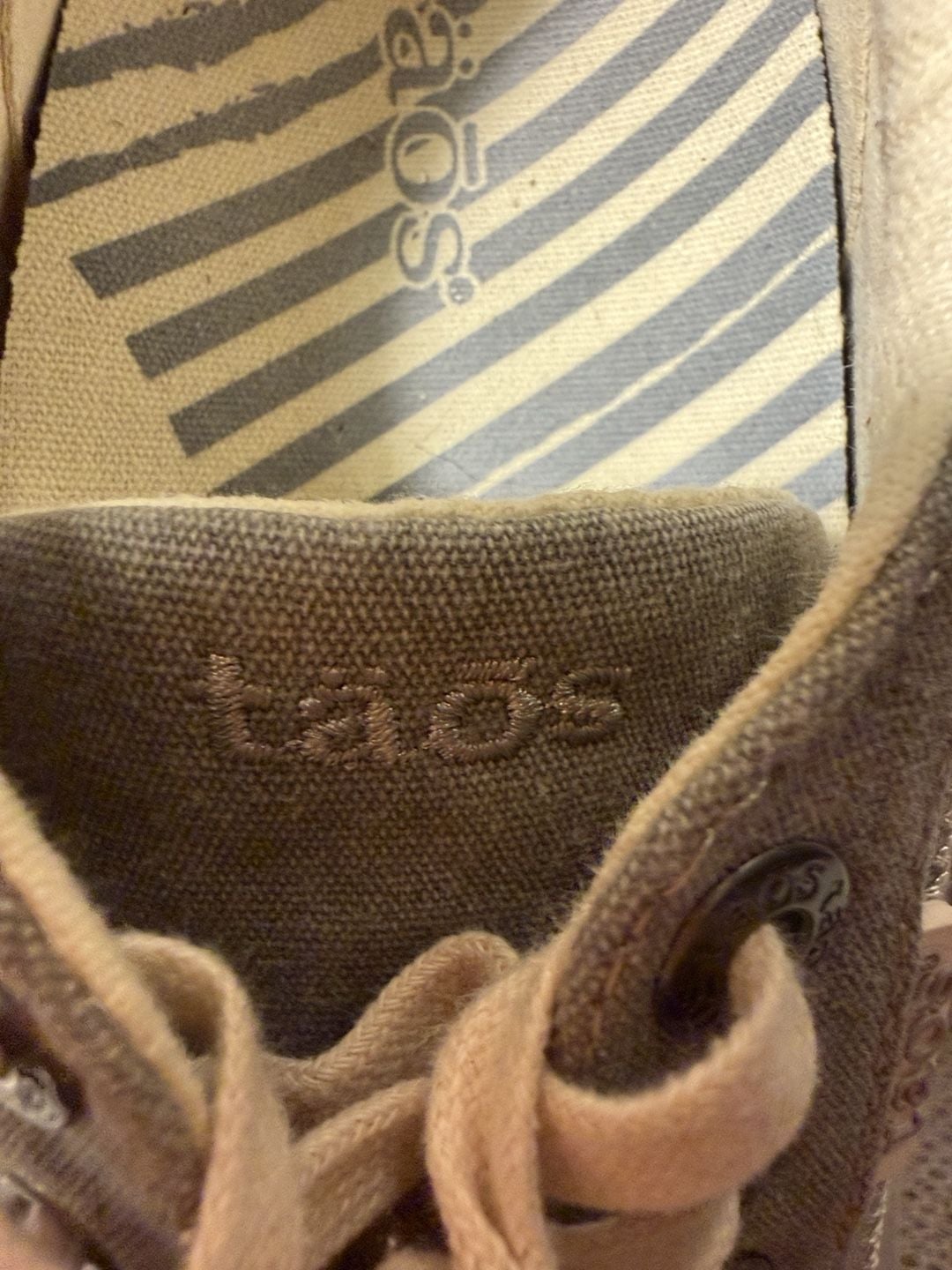 LIS 12 Taos Star Sneaker Gray Canvas Lace Up Shoes 6