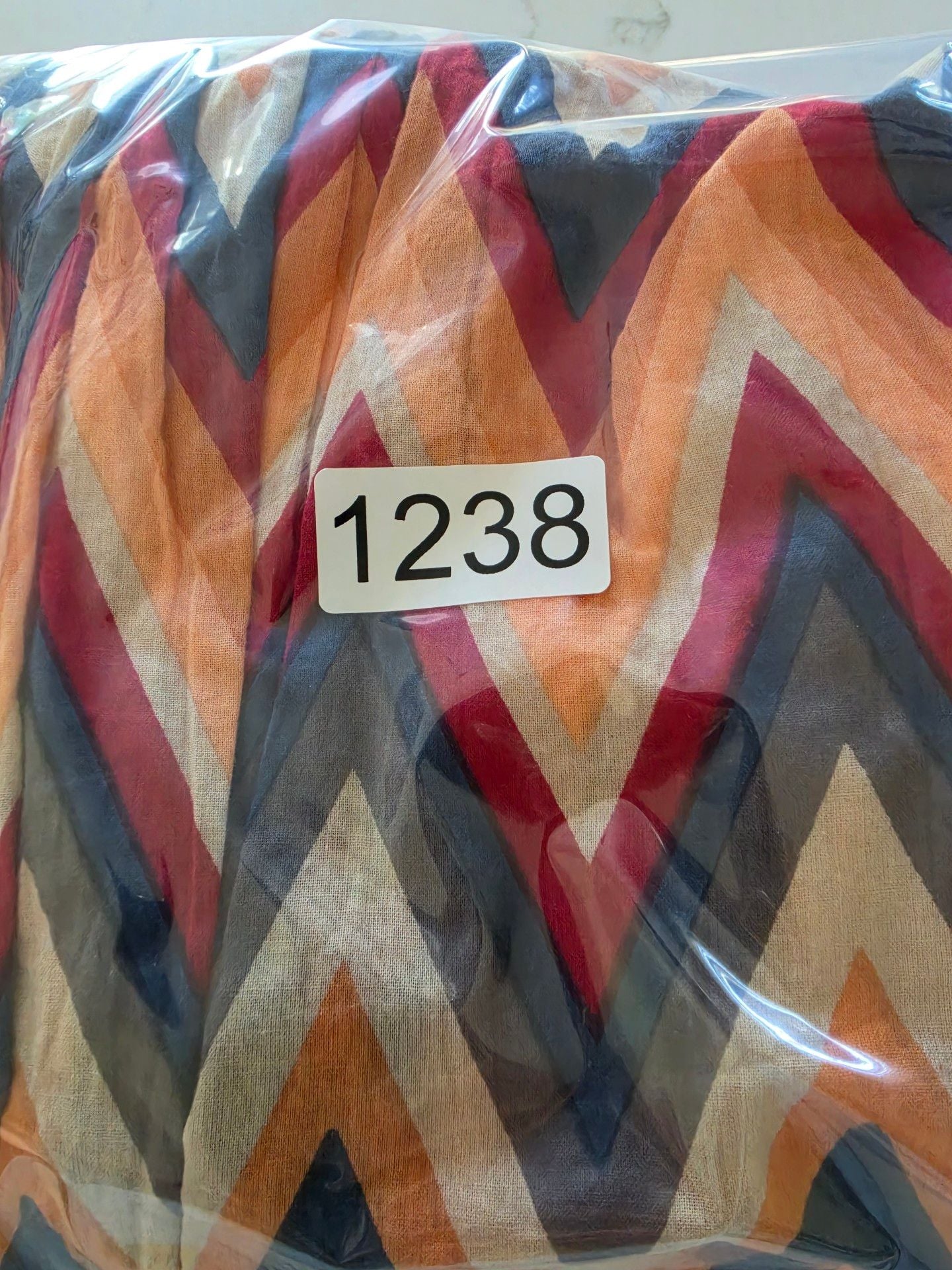 Olivia James The Label Midi Dress Size M Chevron Cotton 8