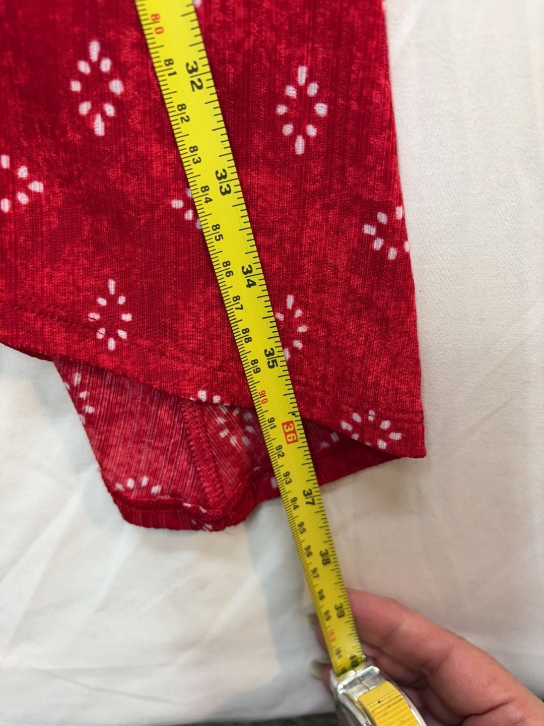 Dana Buchman Dress Size M Red Printed Sleeveless Maxi 5