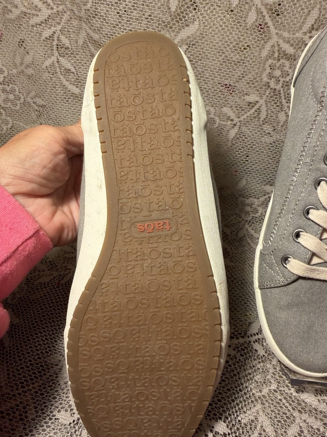 LIS 12 Taos Star Sneaker Gray Canvas Lace Up Shoes 10