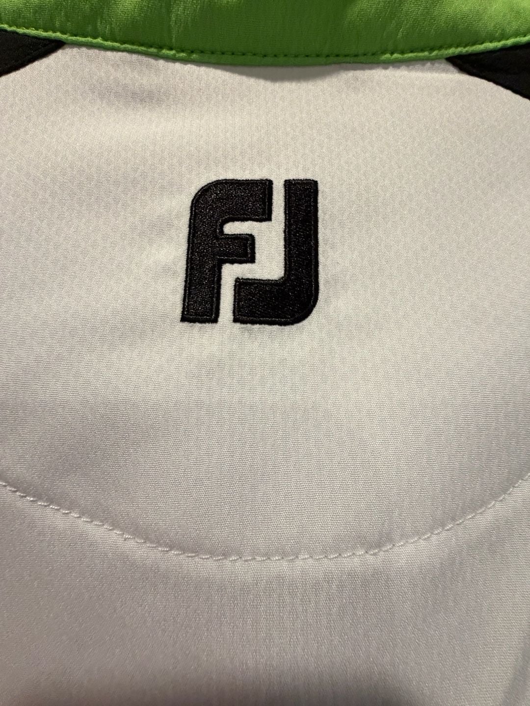 FootJoy FJ Short Sleeve Pullover Jacket Size XL White Black Green 6