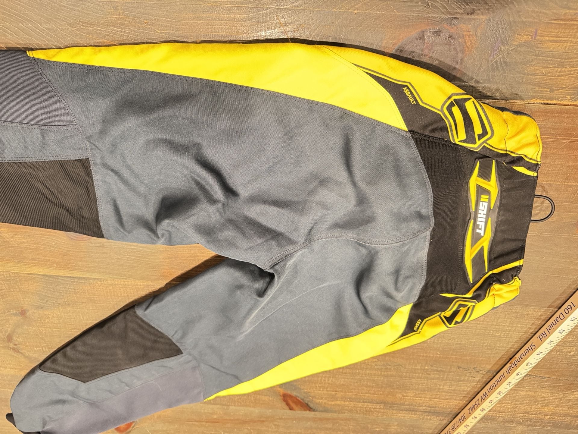 Shift Racing Assault Motocross Pants Gray Yellow Size 28 13