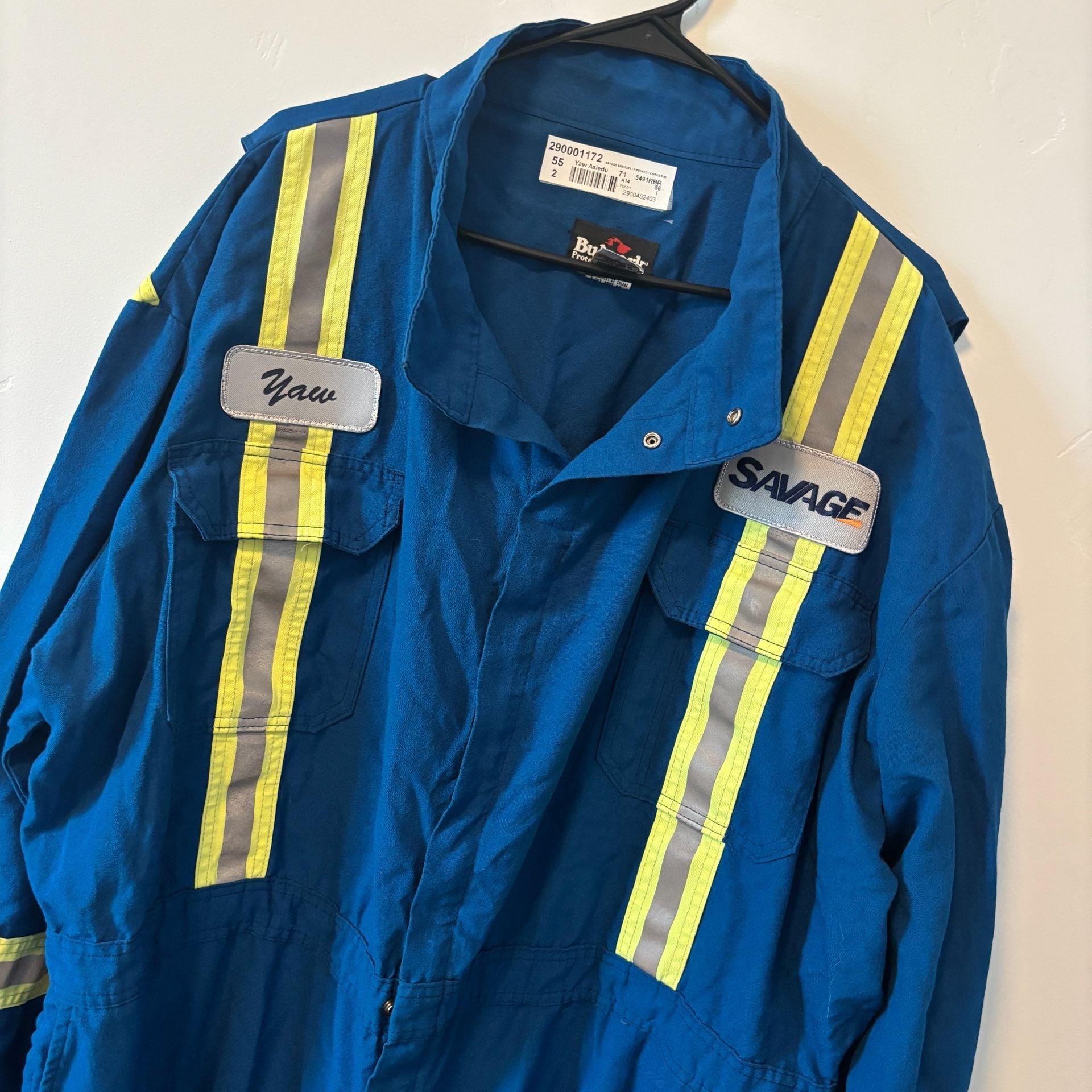 Bulwark Protective Apparel Flame Resistant Coveralls Size 56-RG Blue 2