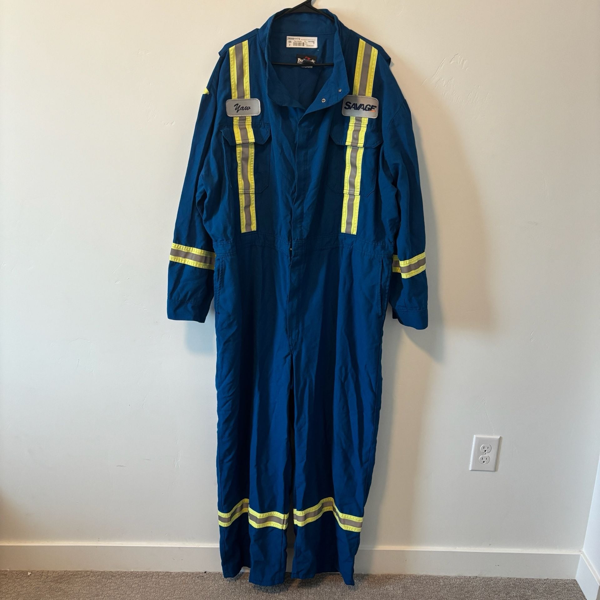 Bulwark Protective Apparel Flame Resistant Coveralls Size 56-RG Blue 3