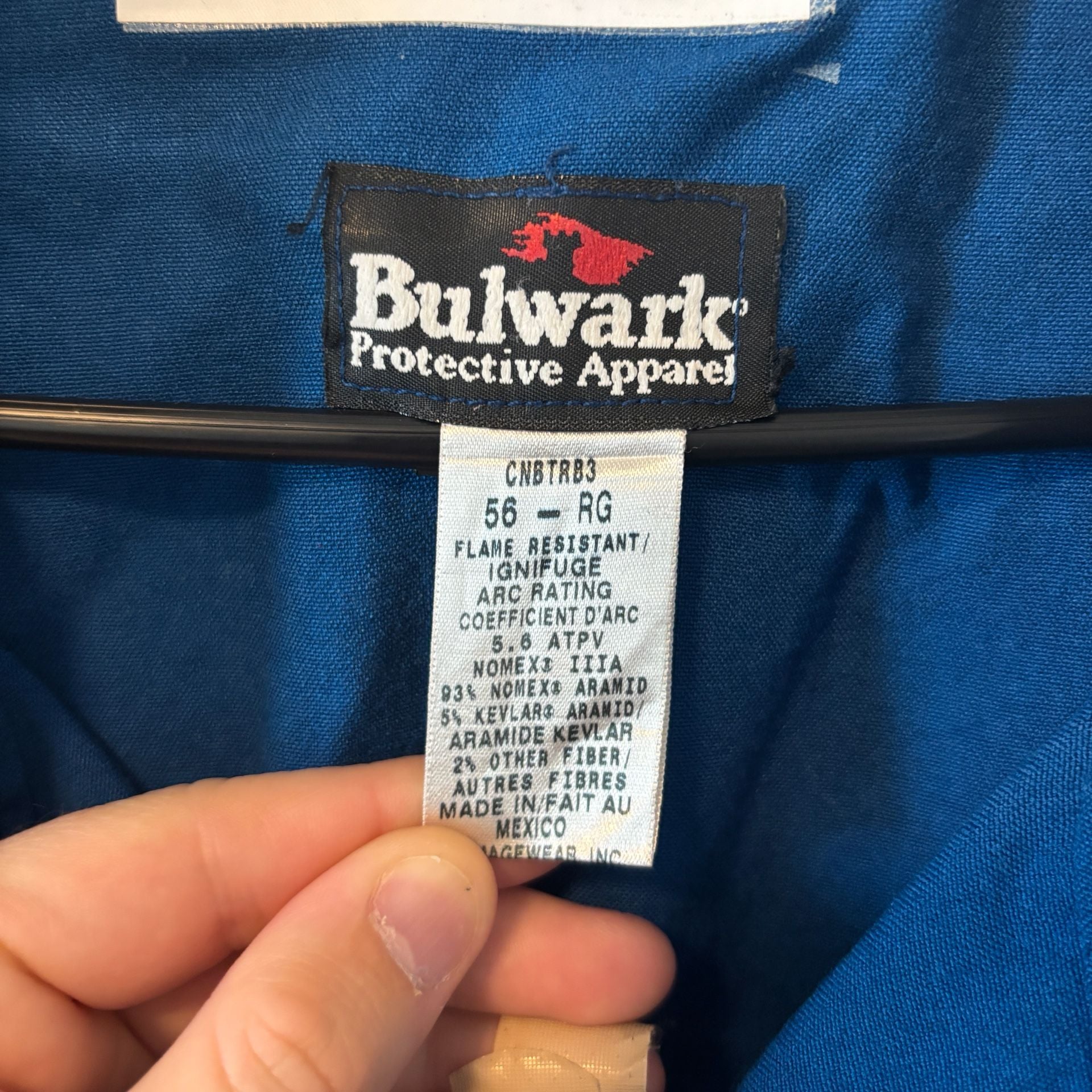 Bulwark Protective Apparel Flame Resistant Coveralls Size 56-RG Blue 4