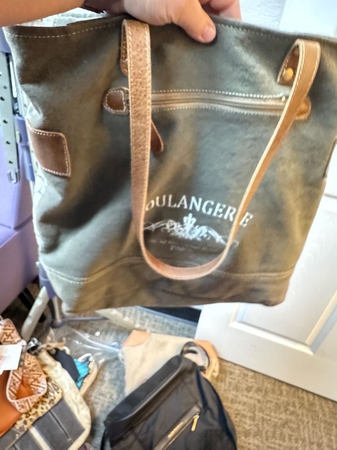 Myra Bag Boulangerie Canvas & Leather Tote Bag 4