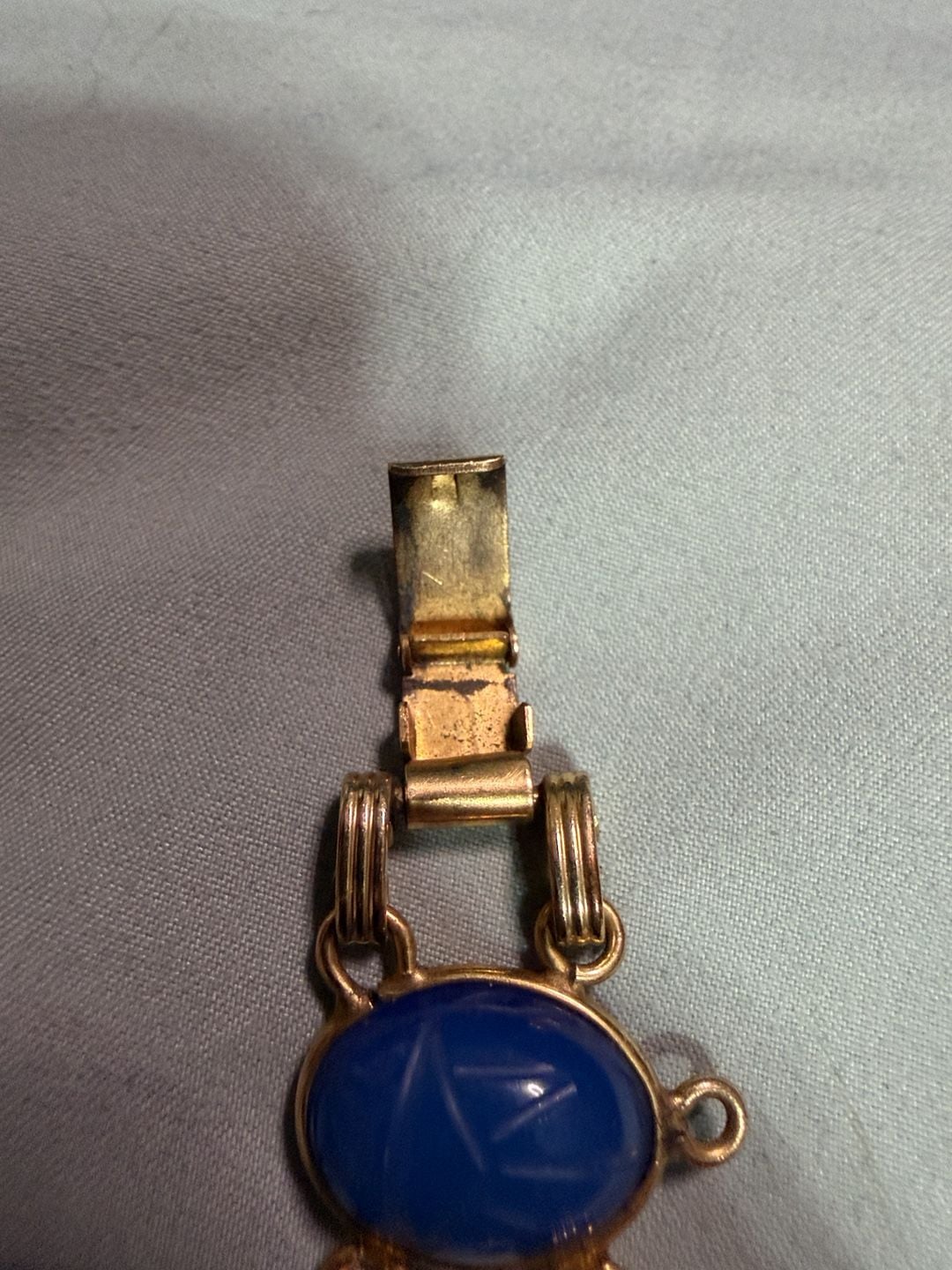 Pedre Vintage 1/20 12K Gold Filled Multi Stone Scarab Watch 5