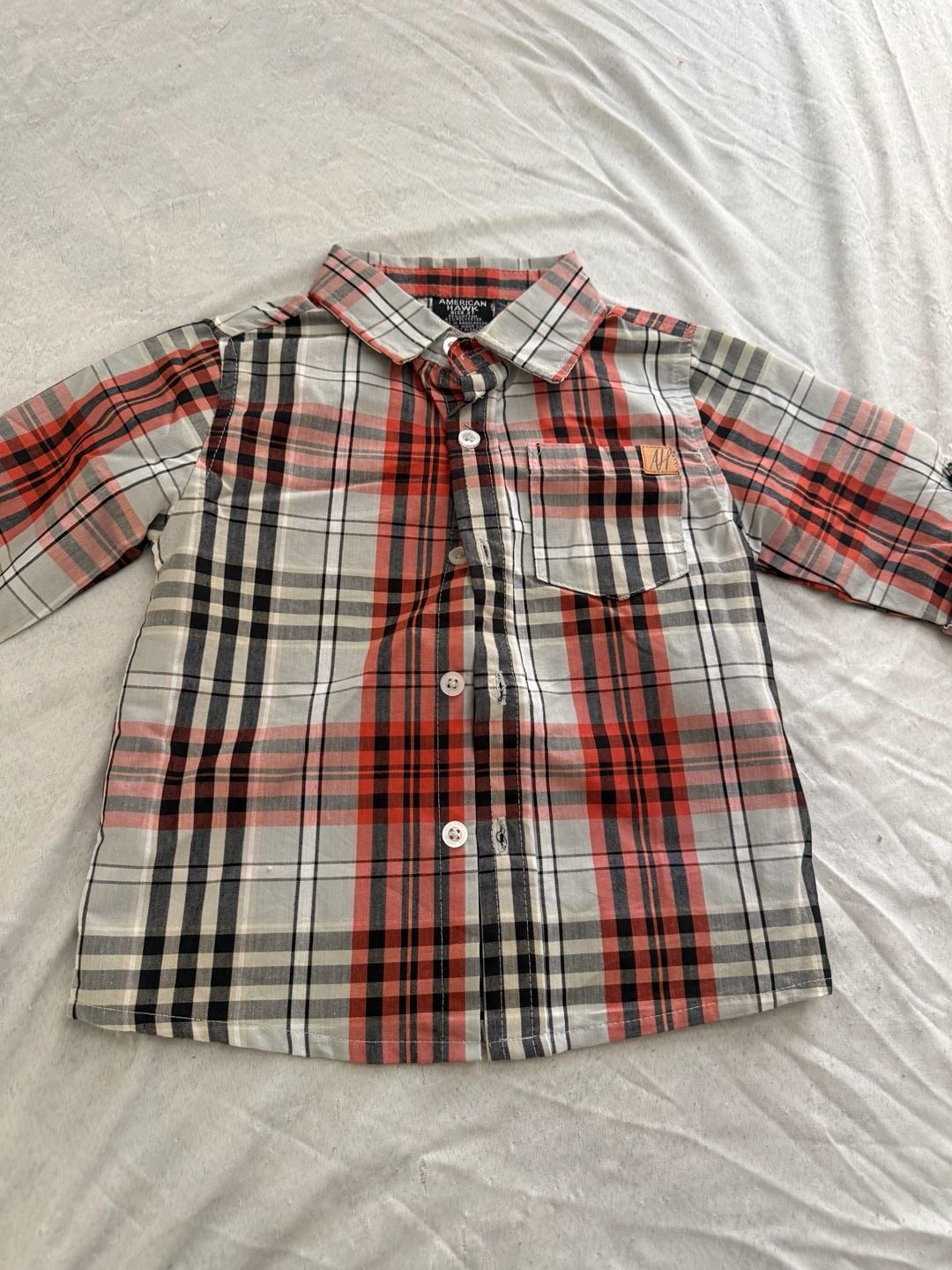American Hawk Plaid Shirt & Pants Set Size 3T 3