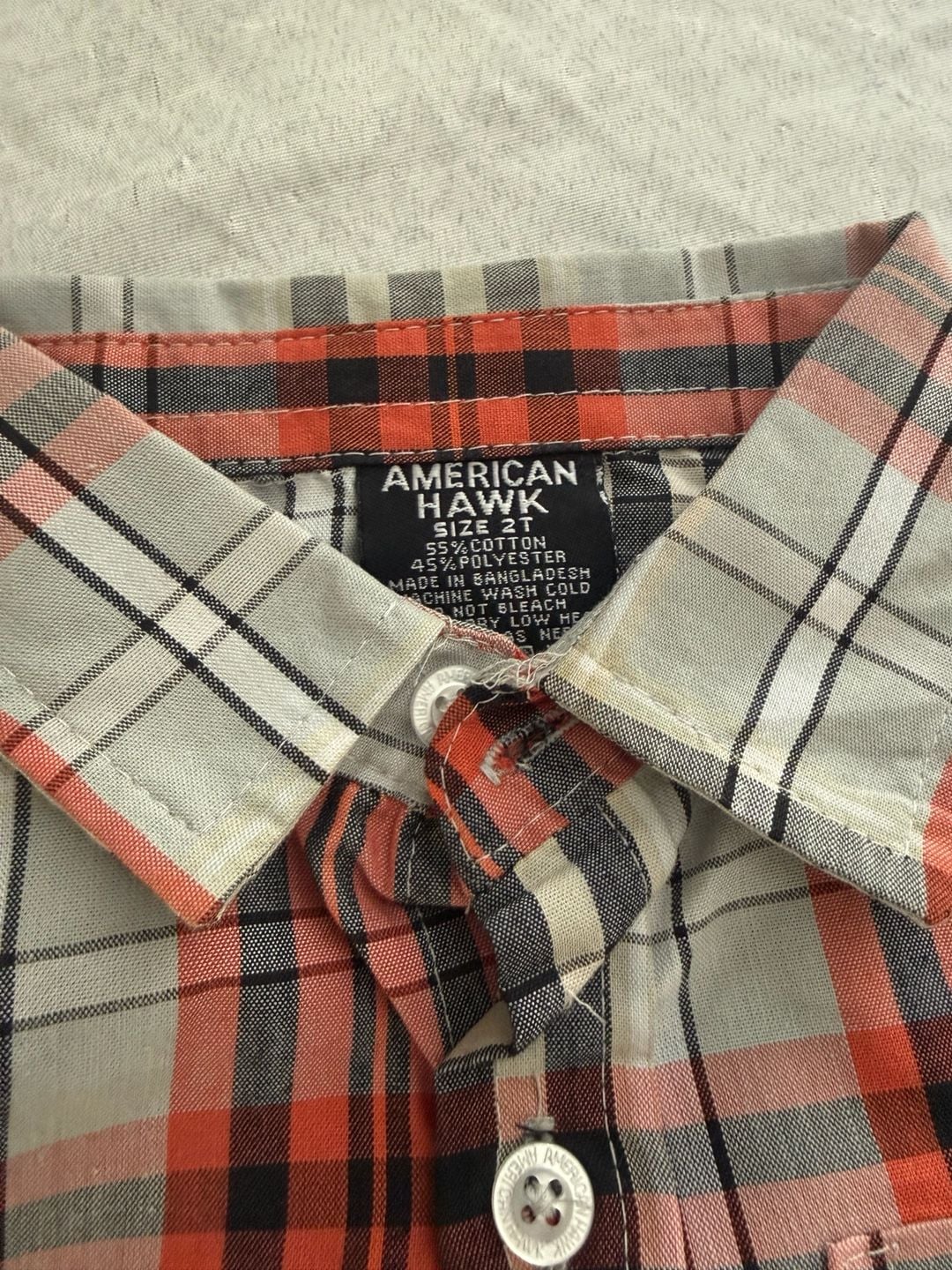American Hawk Plaid Shirt & Pants Set Size 3T 4