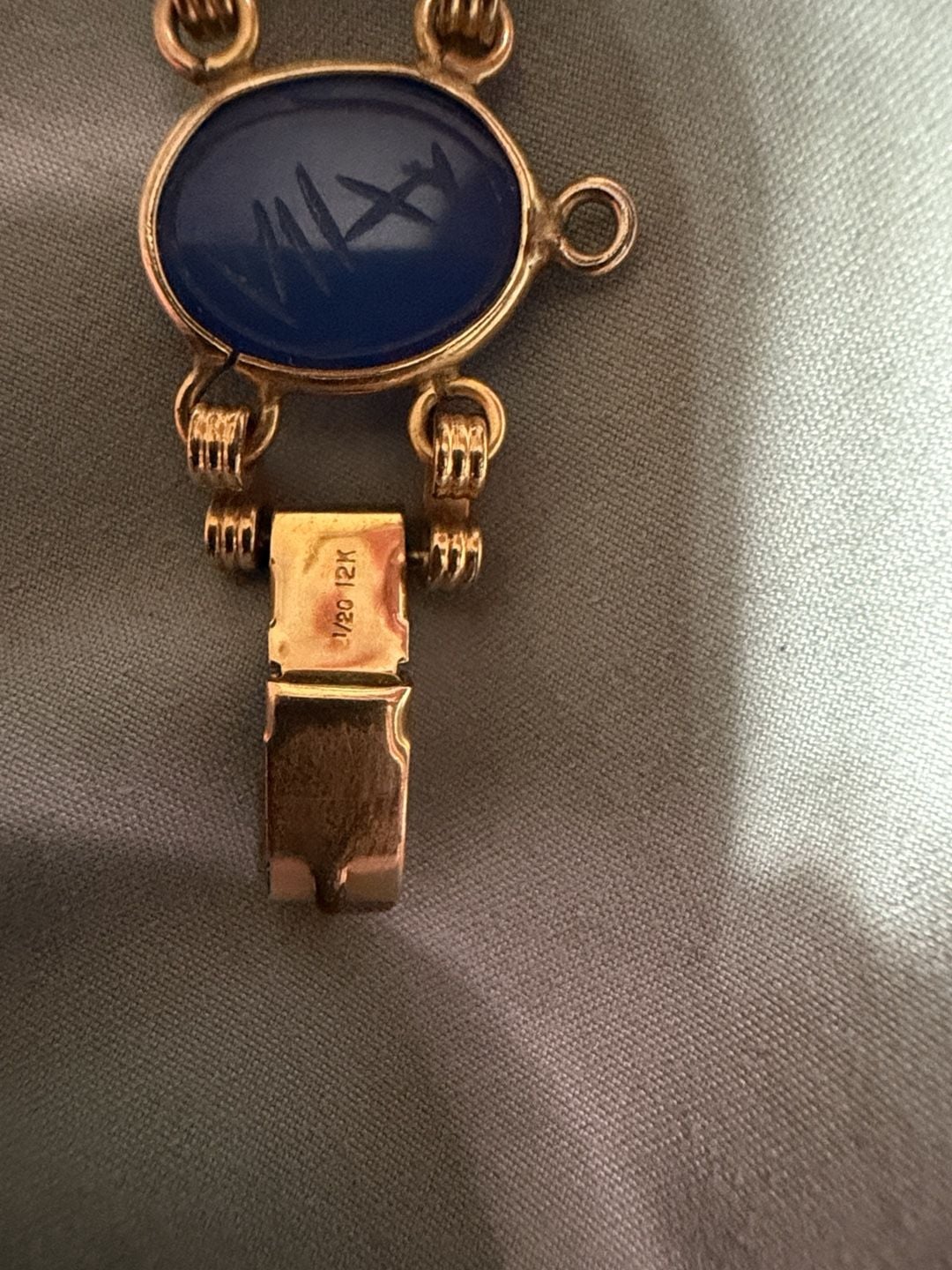 Pedre Vintage 1/20 12K Gold Filled Multi Stone Scarab Watch 6