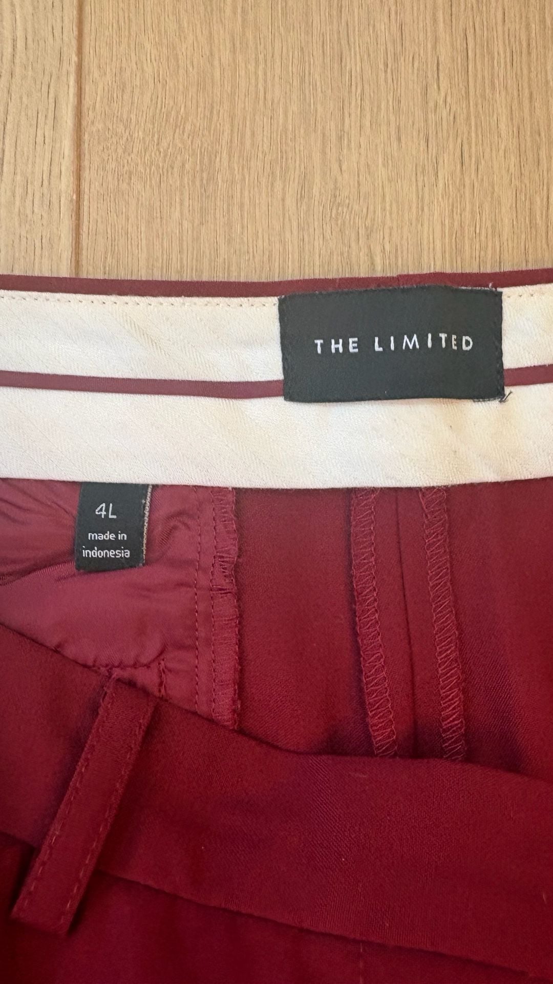 The Limited Dress Pants Size 4L Burgundy Bootcut Slacks 5