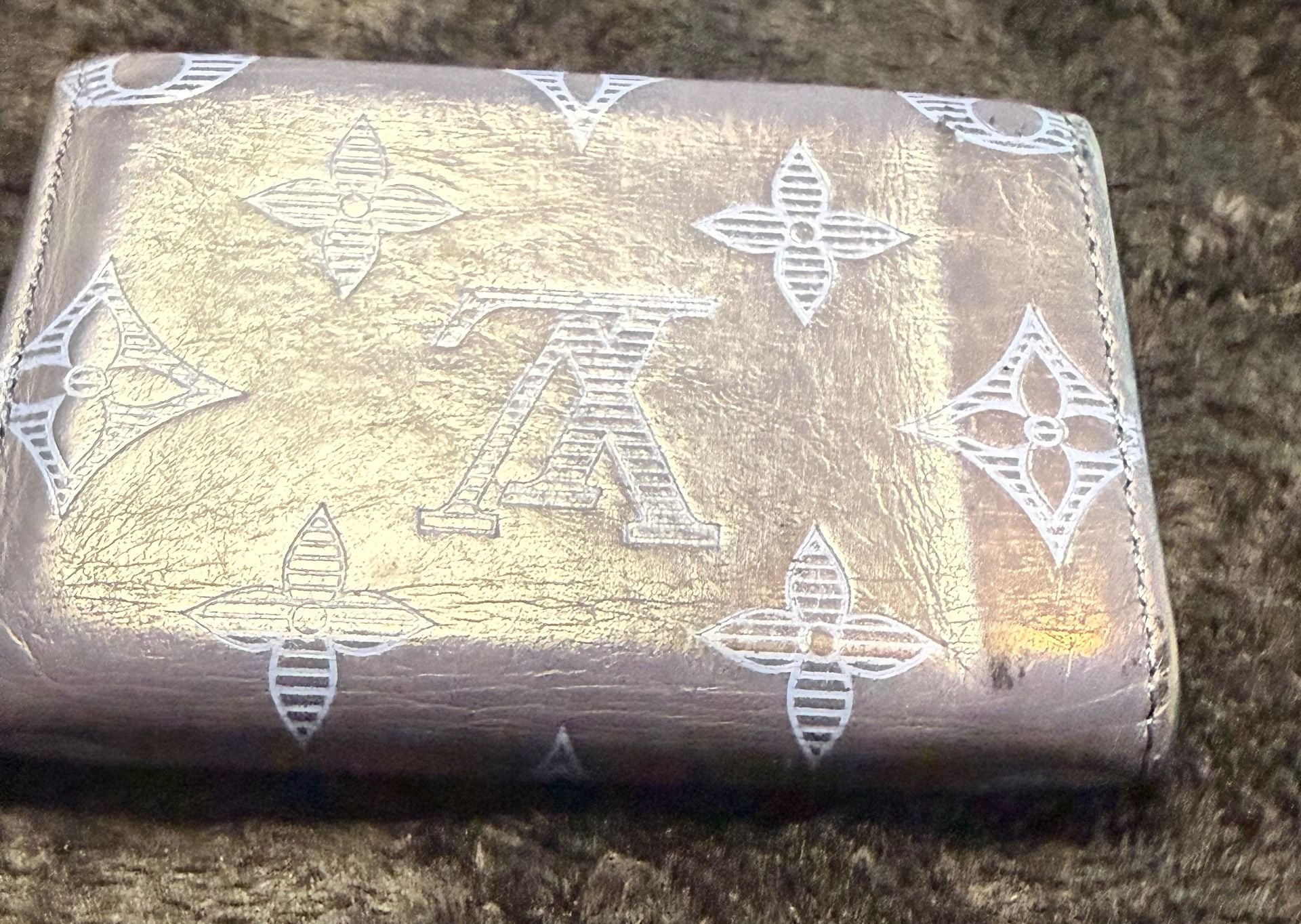Louis Vuitton Monogram Rayures Key Holder Wallet Silver 3