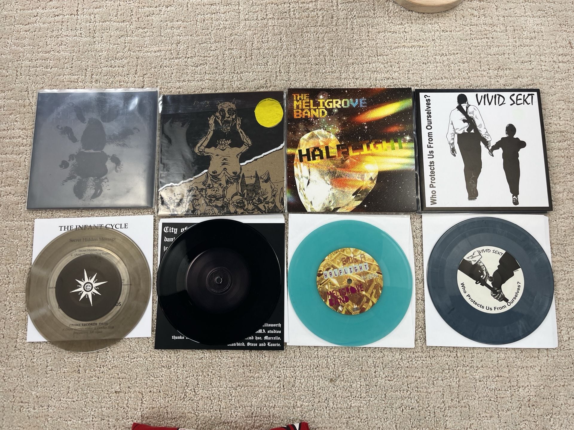 Lot of 4 Rare Indie Rock Punk Experimental Vinyl 7 Inch Records 1