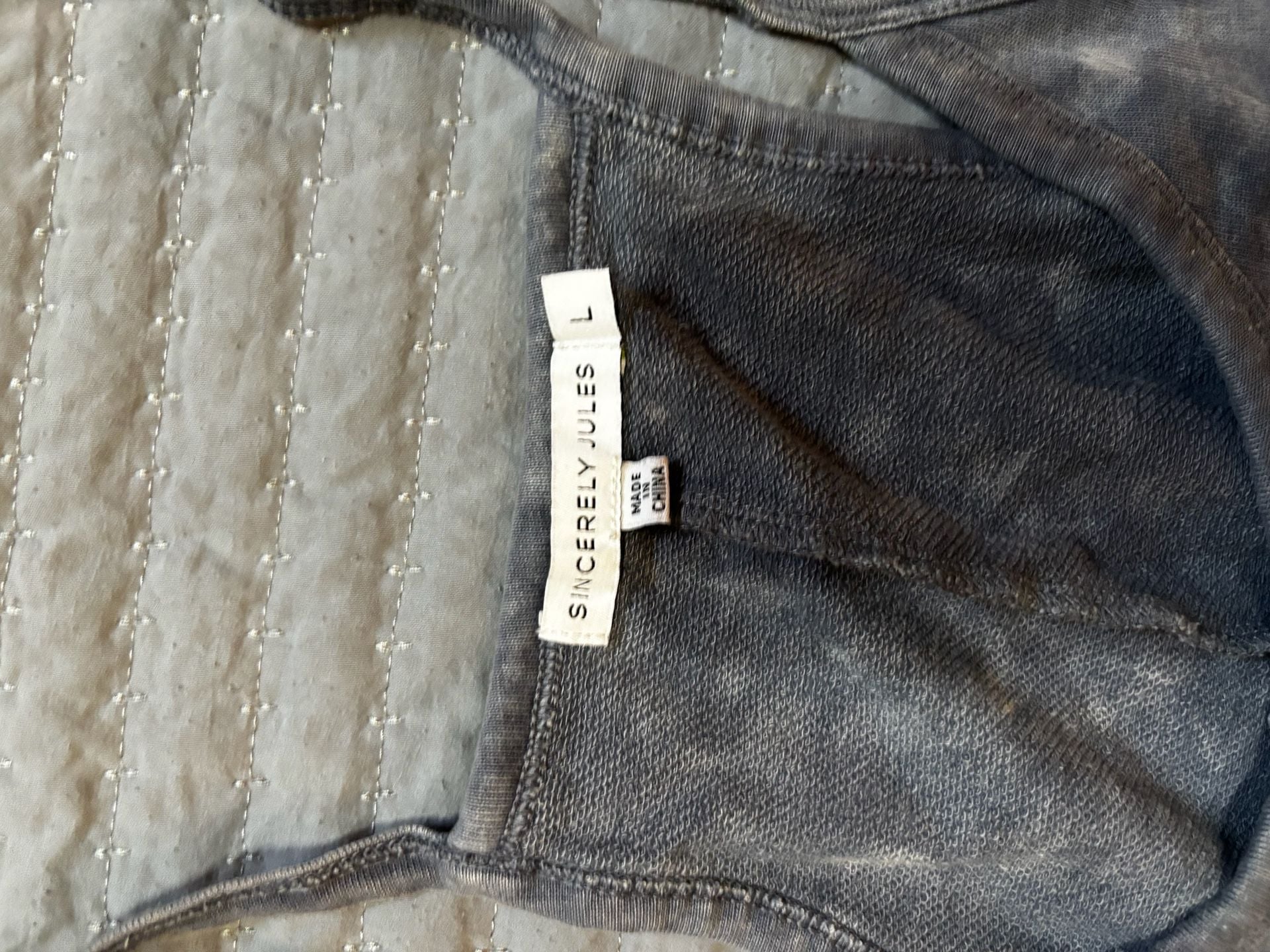 Sincerely Jules Romper Size S Mineral Wash Blue 4