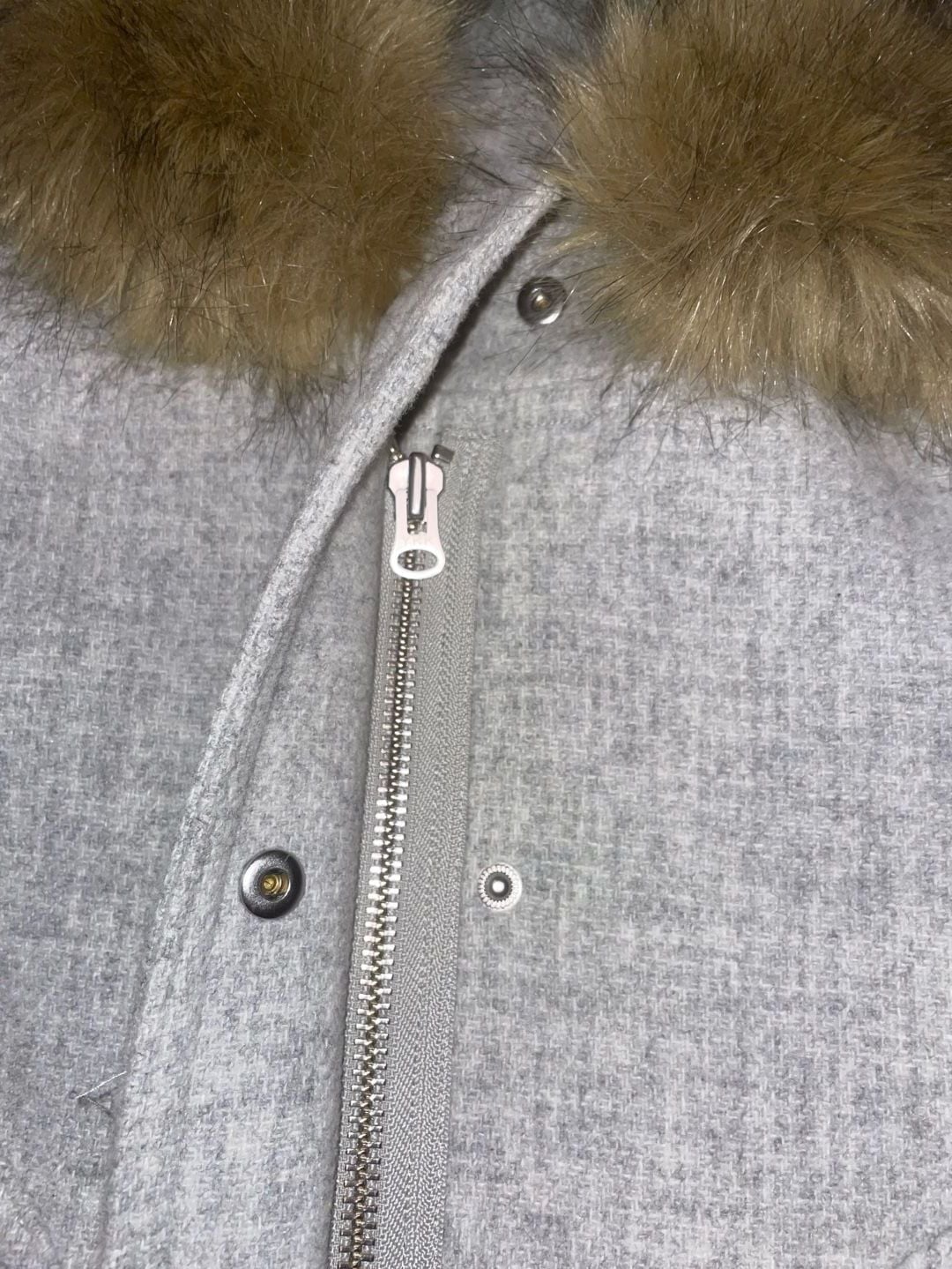 J.Crew Italian Stadium Cloth Hooded Parka Size 0P Gray 4