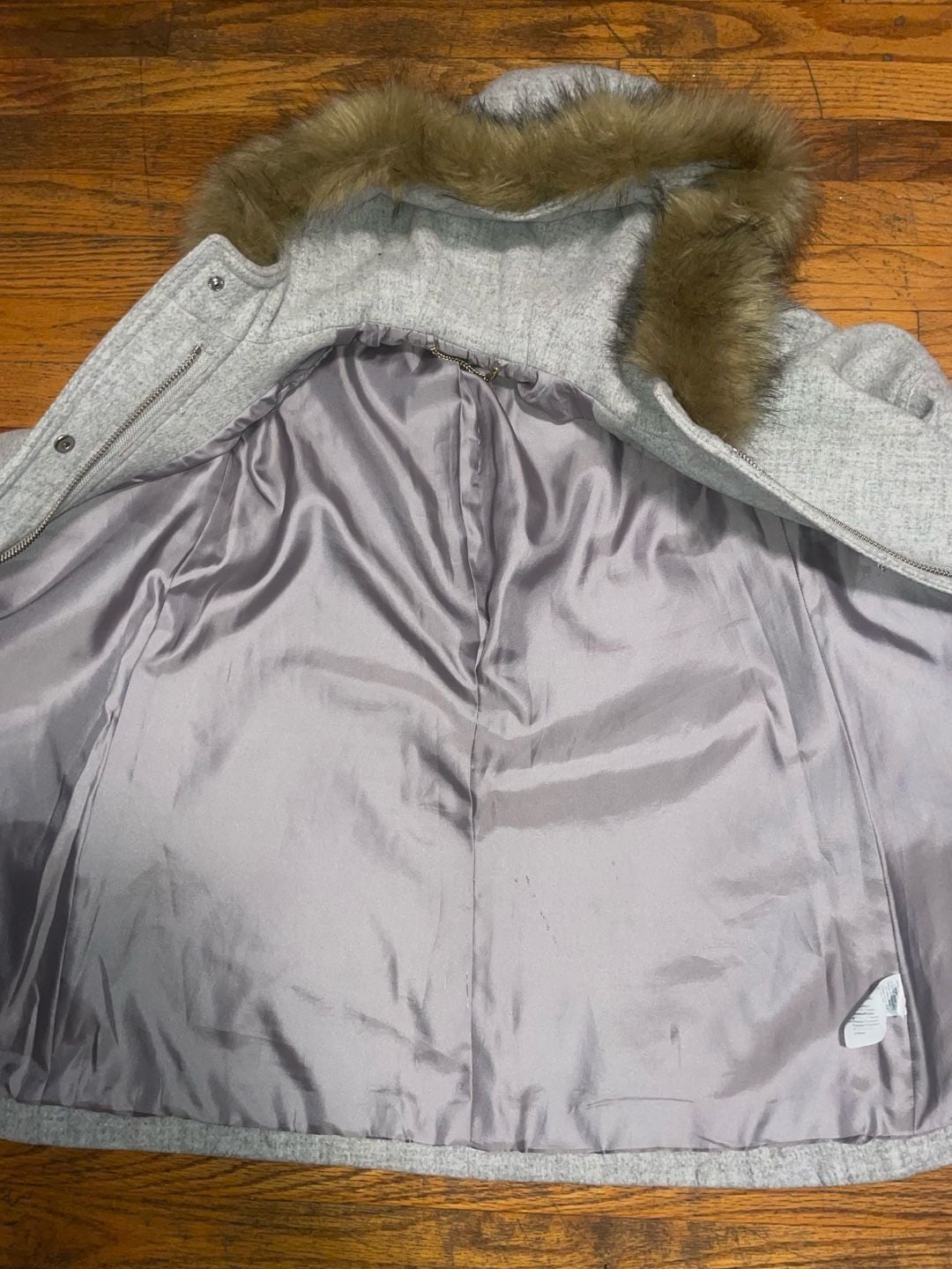 J.Crew Italian Stadium Cloth Hooded Parka Size 0P Gray 7