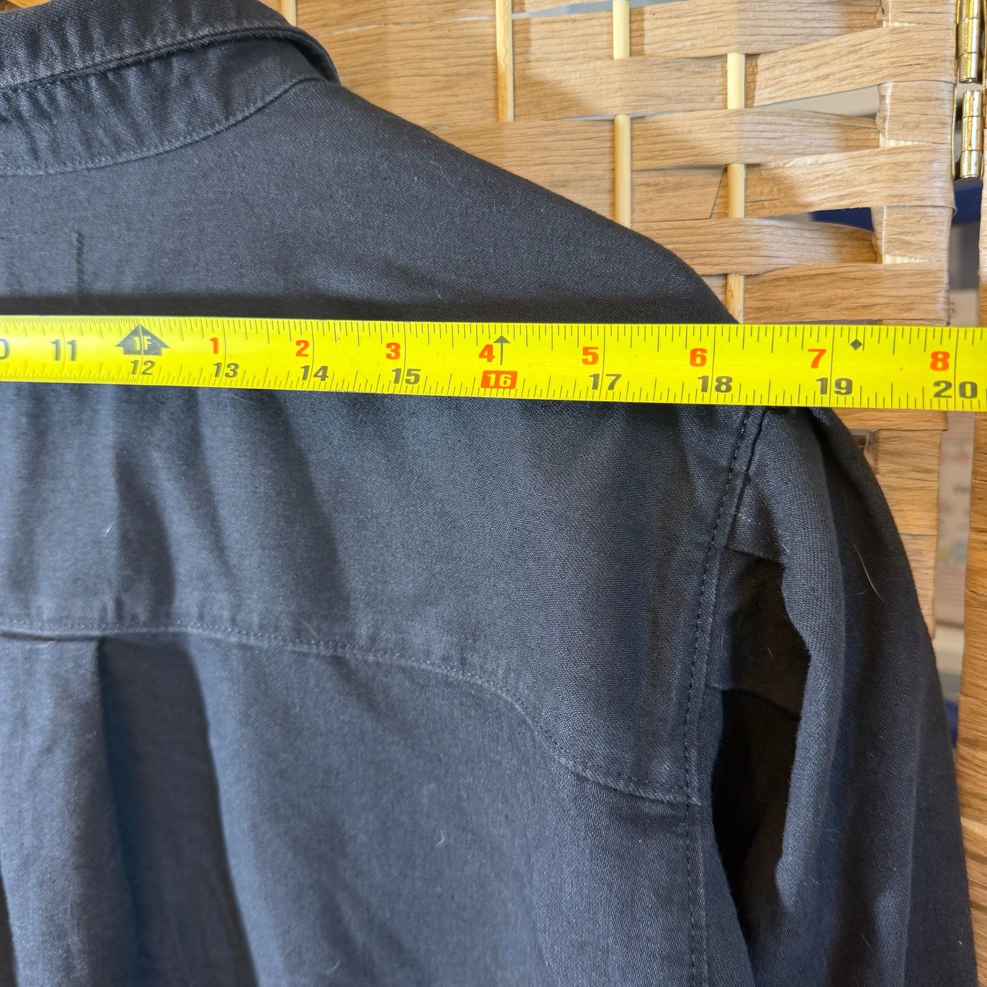 Levi's Long Sleeve Button Up Women Shirt Size M Black Cotton Blend 9