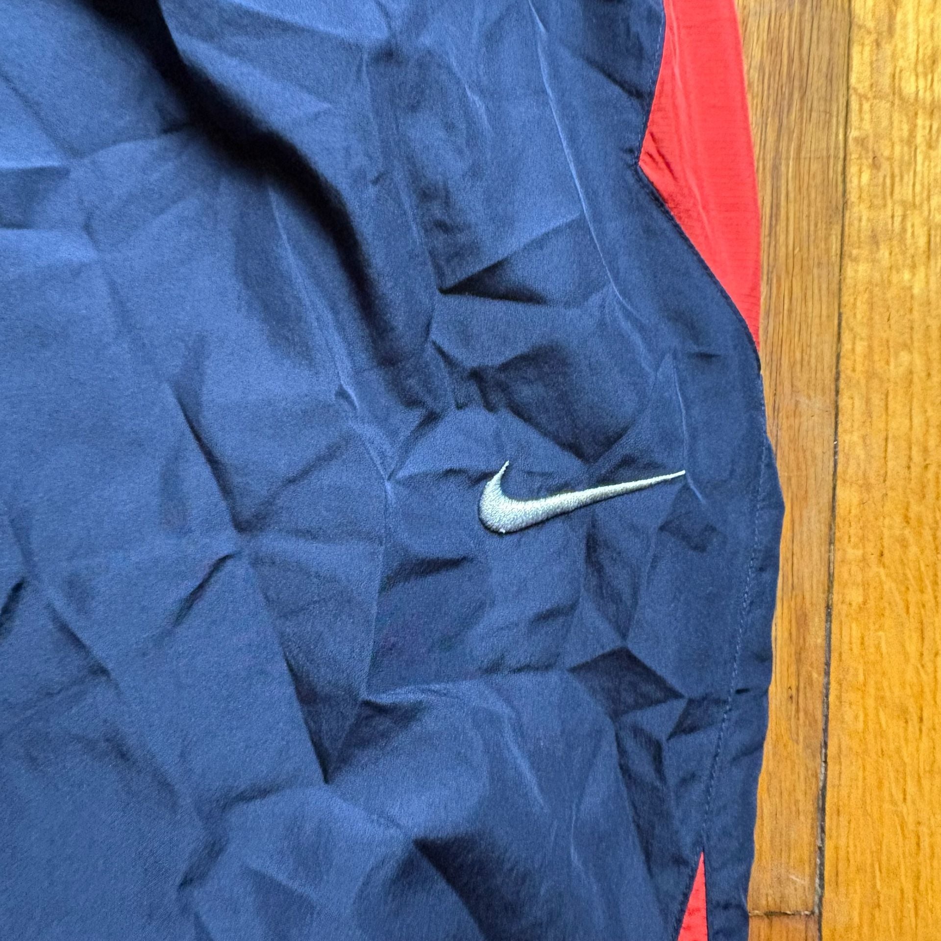 Nike Track Pants Navy Red Nylon Windbreaker Joggers Size XXL 3