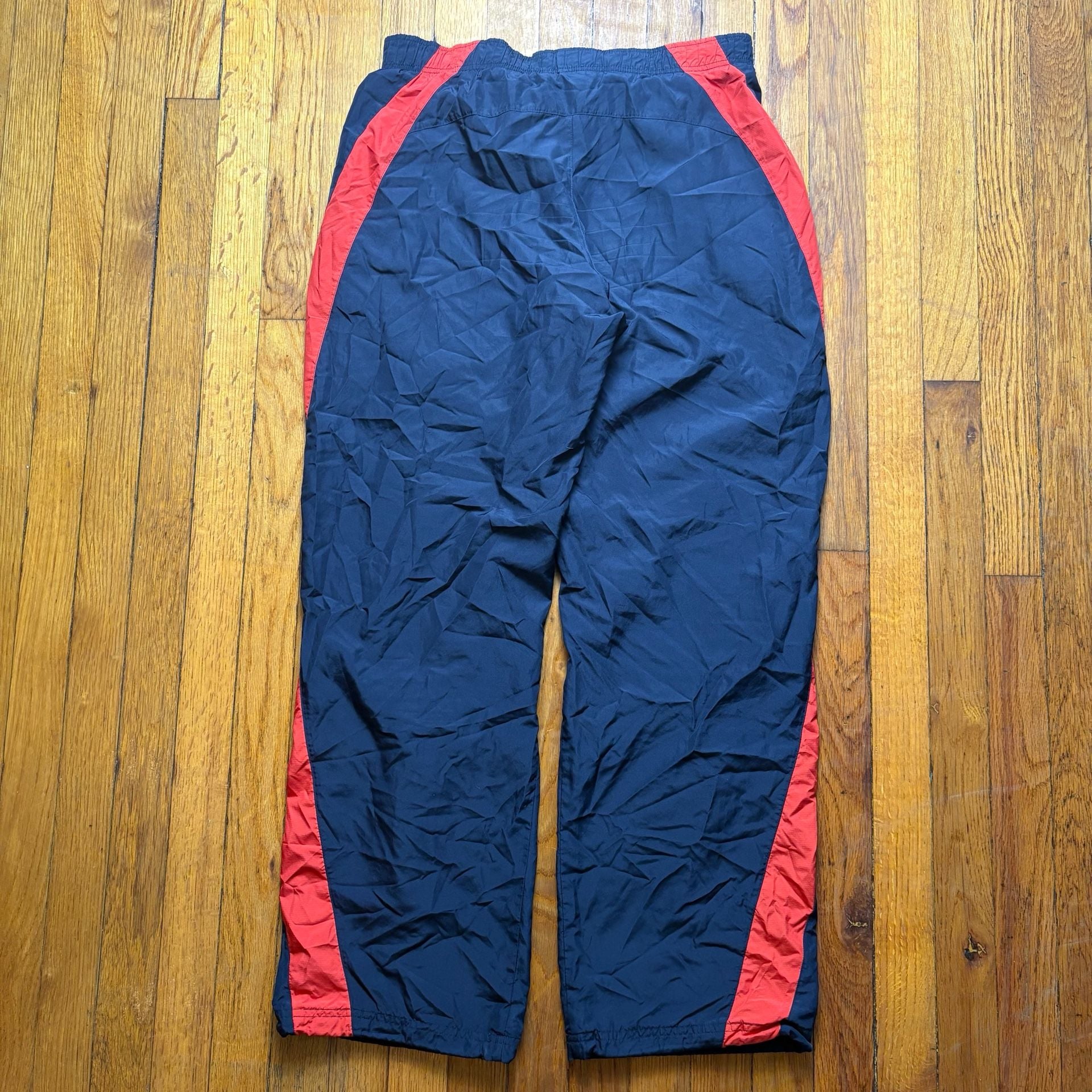 Nike Track Pants Navy Red Nylon Windbreaker Joggers Size XXL 7