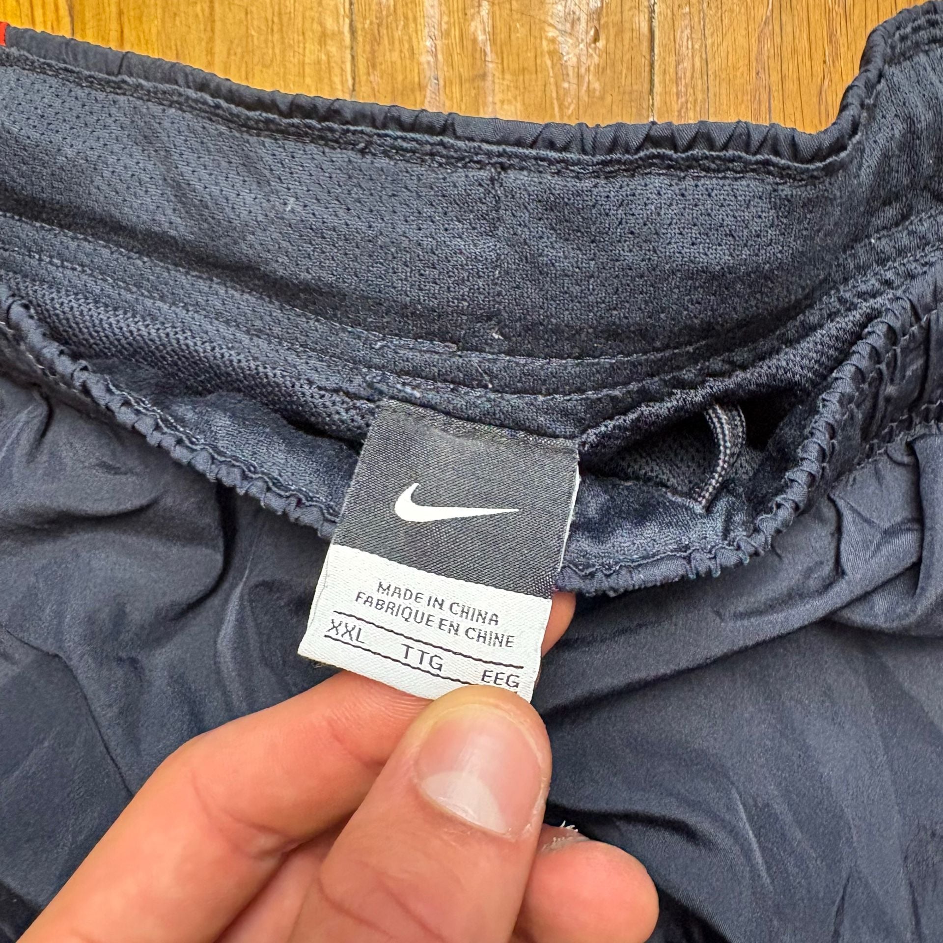 Nike Track Pants Navy Red Nylon Windbreaker Joggers Size XXL 4