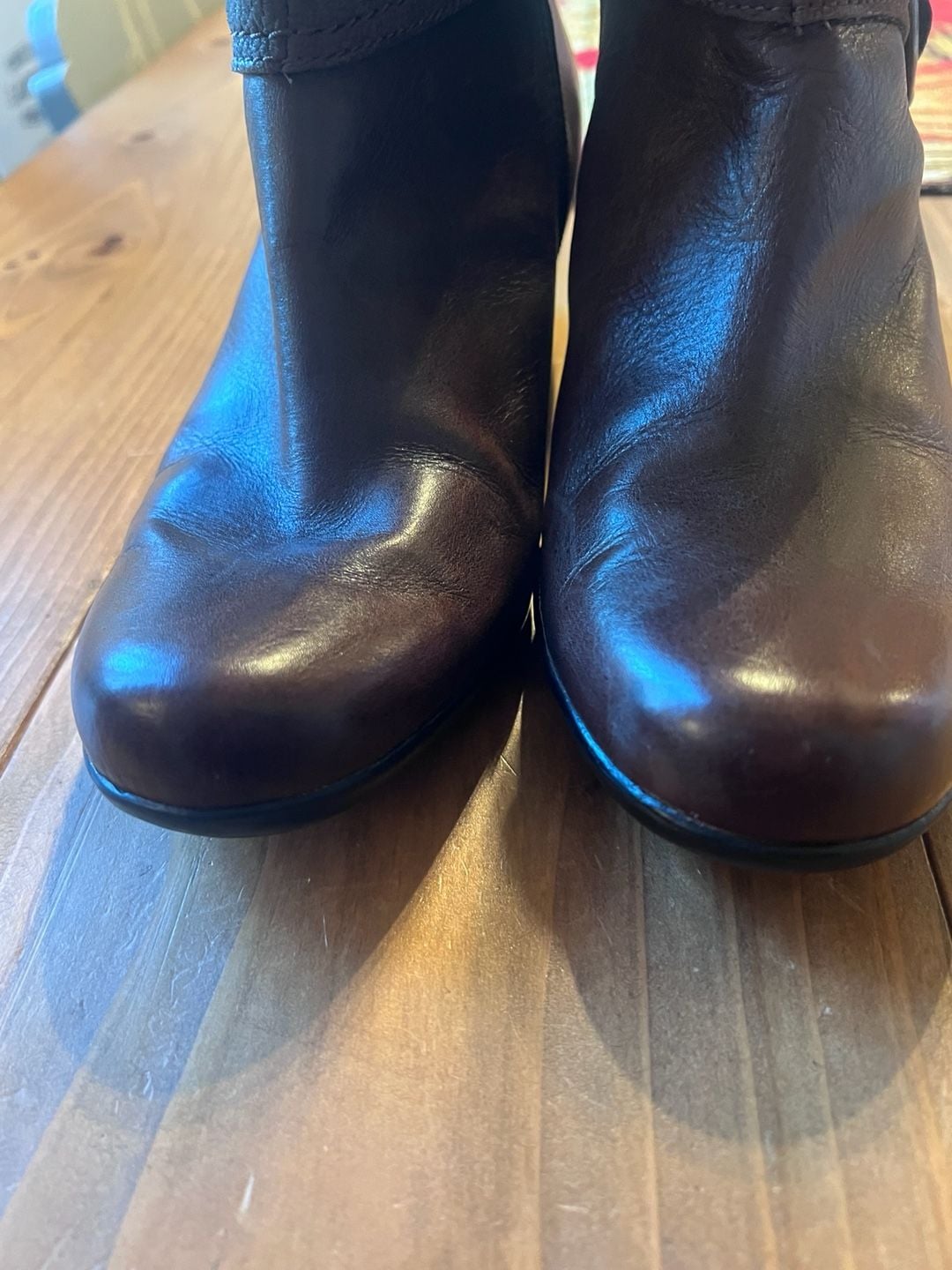 Clarks Brown Leather Ankle Booties 6