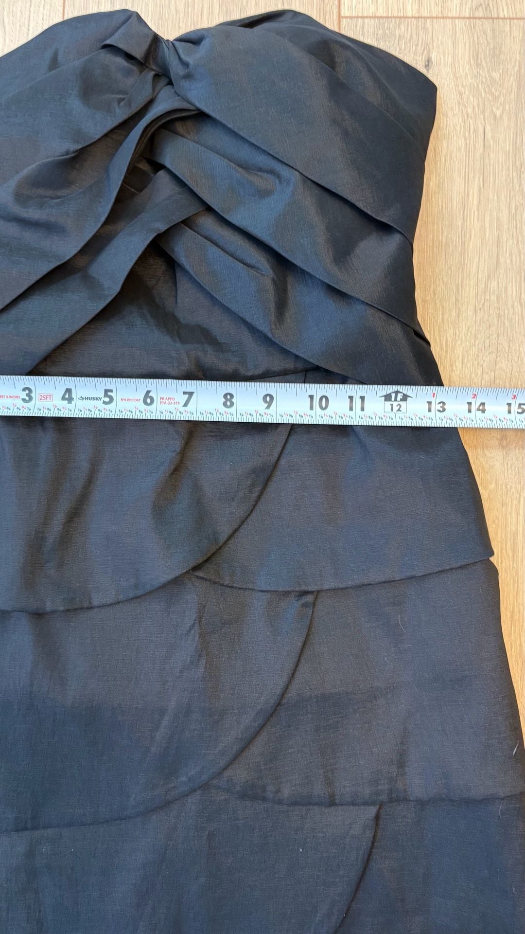 Romeo & Juliet Couture Strapless Dress Size M Black Layered Cocktail 4