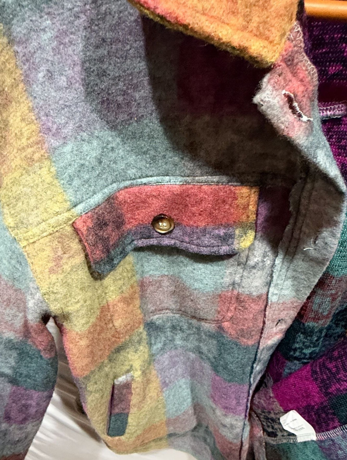 Unbranded Plaid Shacket Size S Multicolor Button Up Shirt Jacket 4