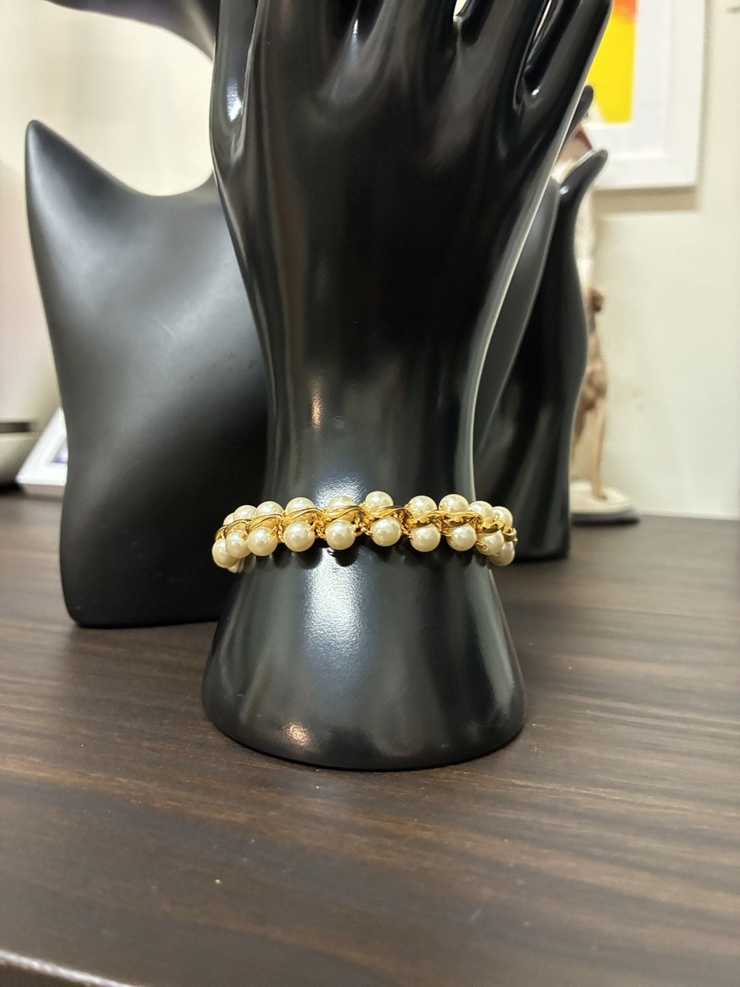 Napier Vintage Gold-Tone Faux Pearl Multi-Strand Bracelet 2