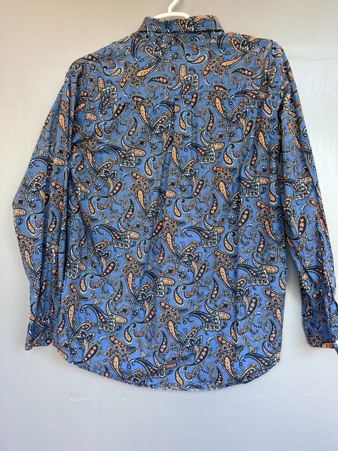 Cinch Long Sleeve Button Down Shirt Size M Blue Paisley Print Cotton 5