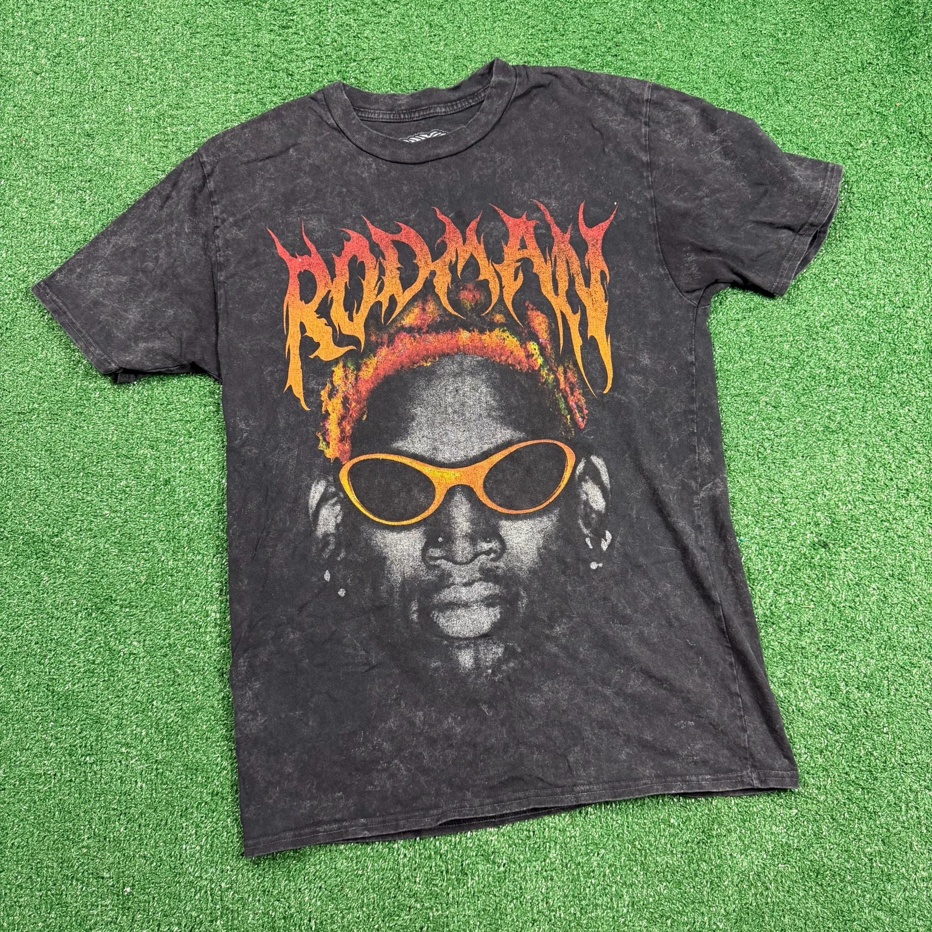 Dennis Rodman Vintage Graphic Acid Wash T-Shirt 2