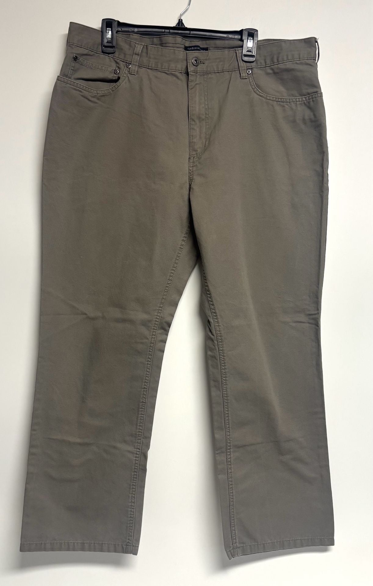 Van Heusen Studio Pants 38x30 Gray Cotton 2