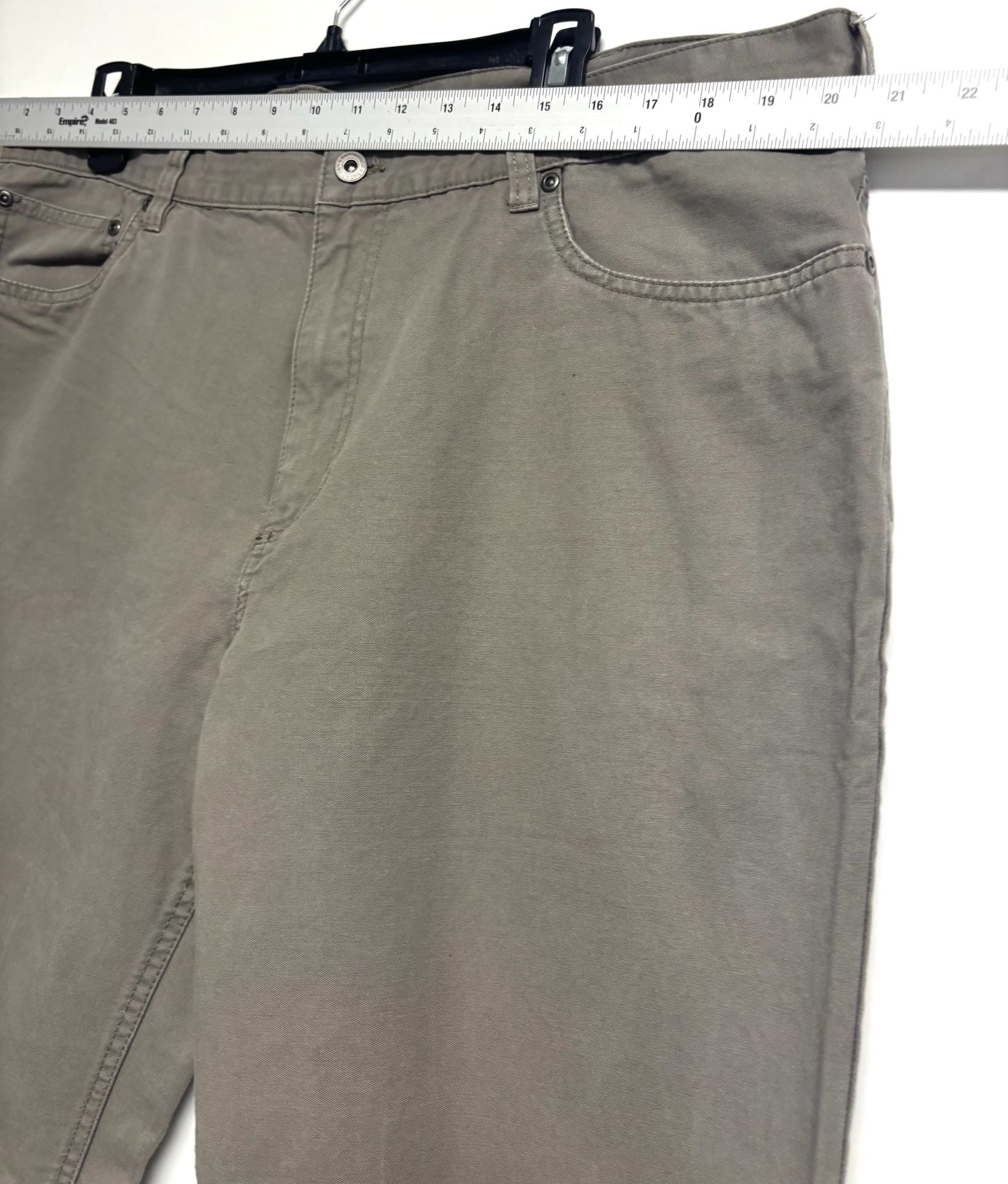 Van Heusen Studio Pants 38x30 Gray Cotton 5
