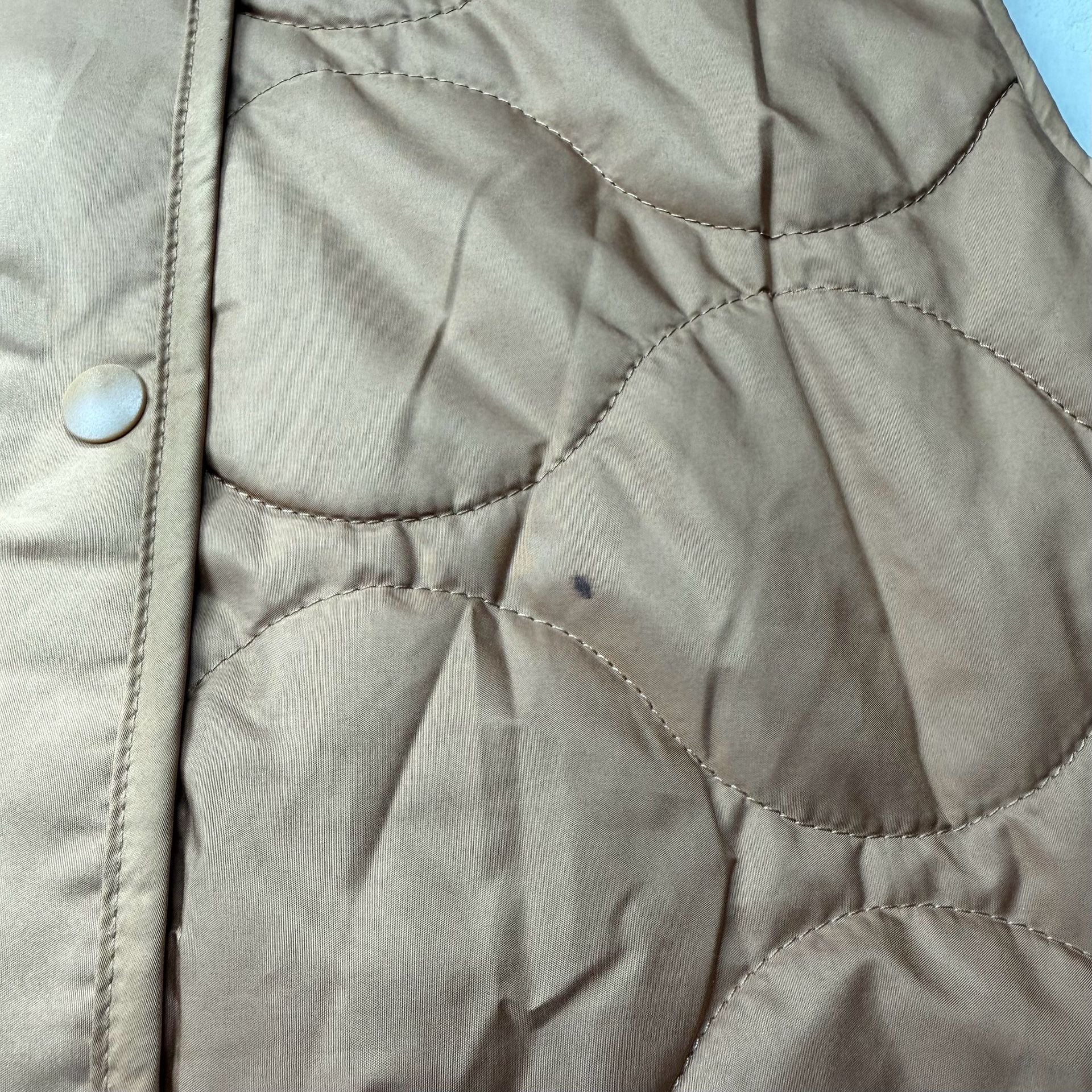Croft & Barrow Quilted Vest Brown Fleece Lined 4